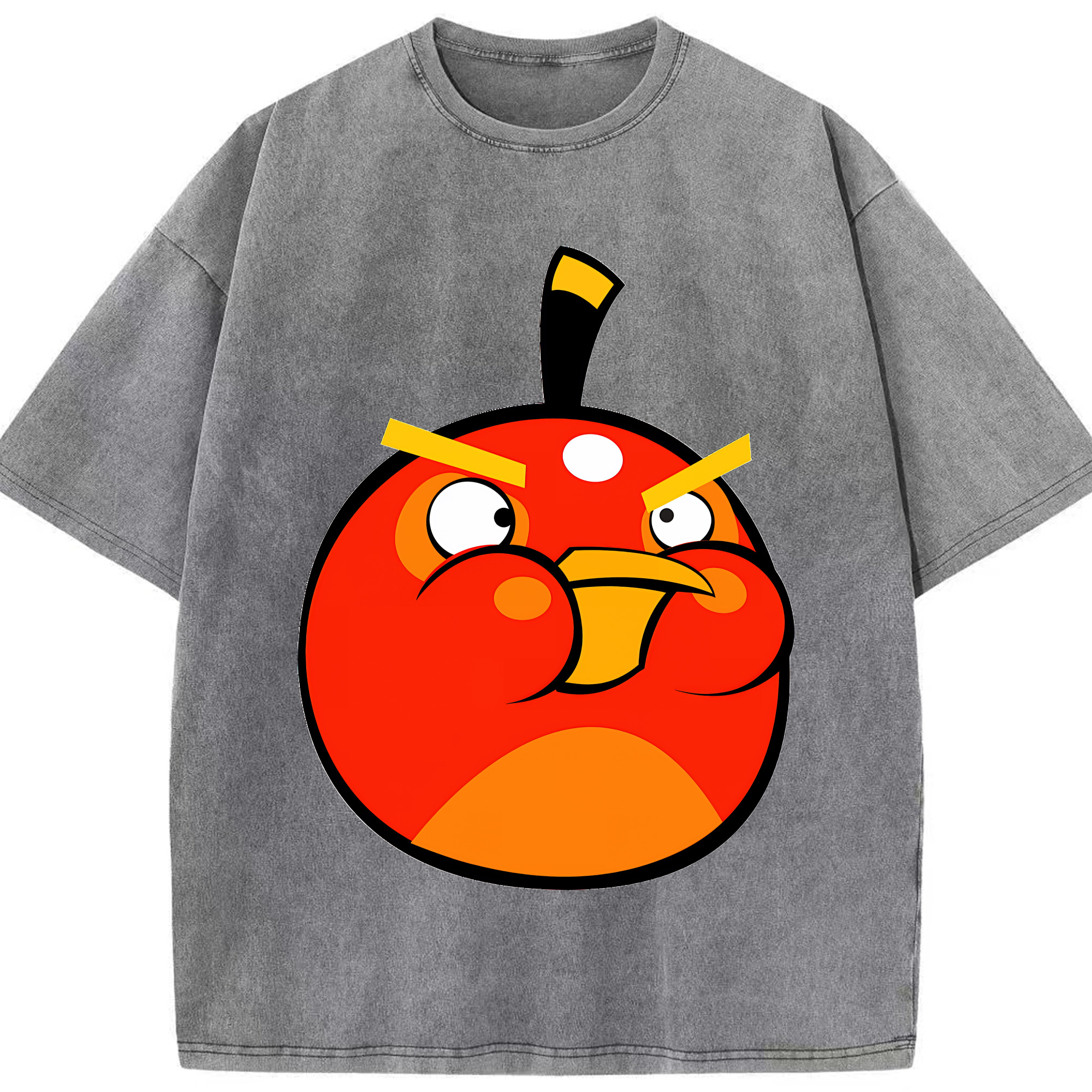 （画像用） Angry Birds アングリーバード 綿100% ヴィンテージ風 半袖Tシャツ（フロントプリント）