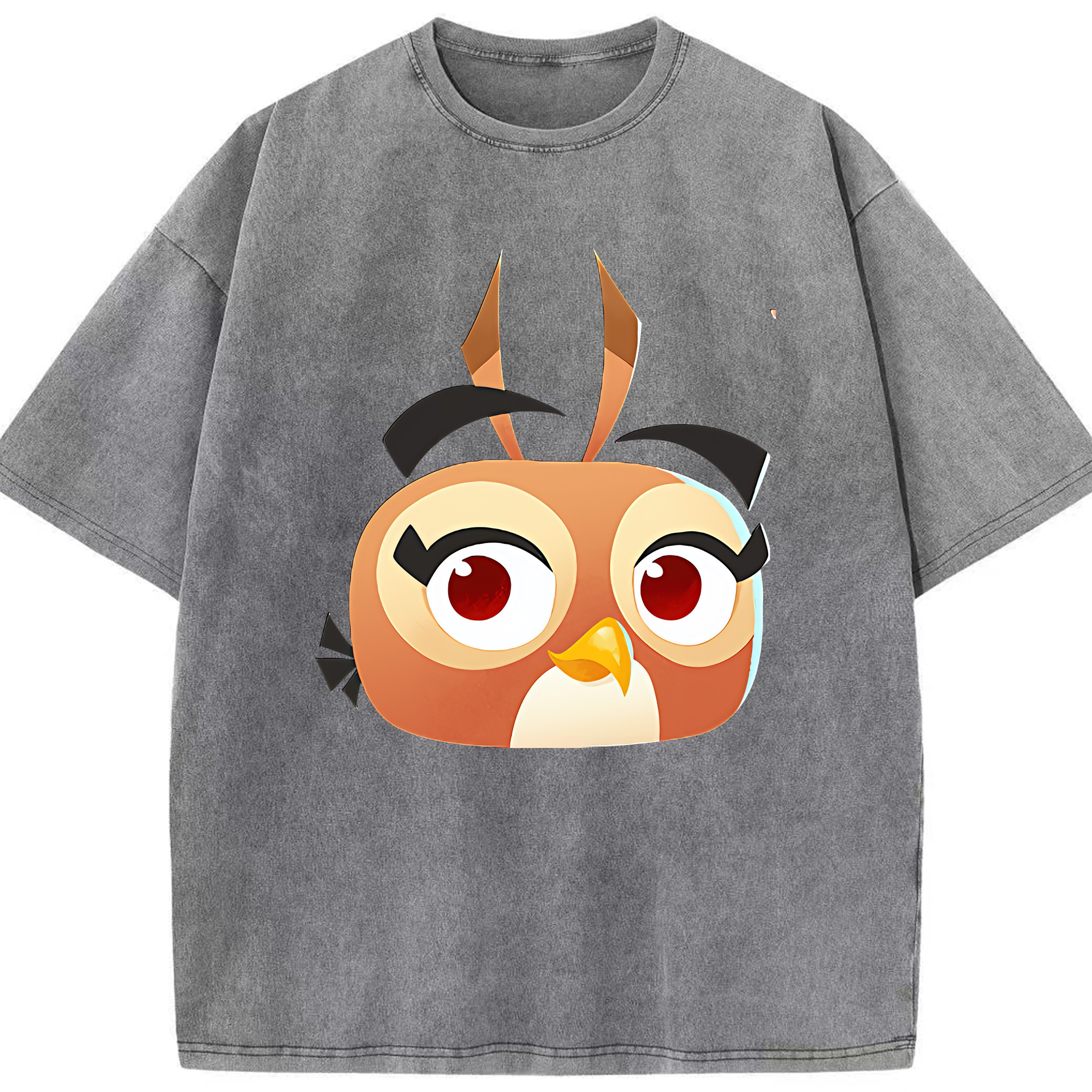 （画像用） Angry Birds アングリーバード 綿100% ヴィンテージ風 半袖Tシャツ（フロントプリント）