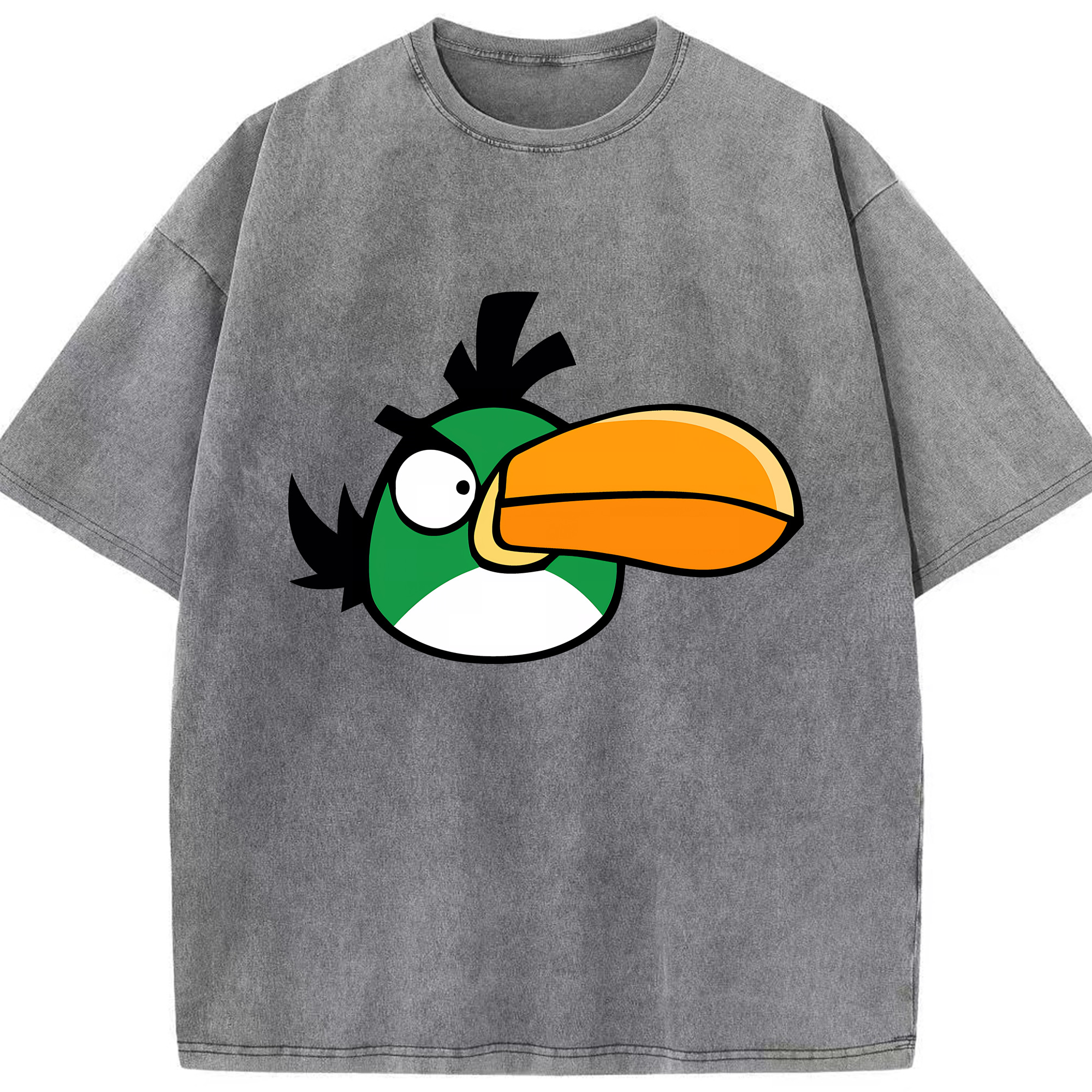 （画像用） Angry Birds アングリーバード 綿100% ヴィンテージ風 半袖Tシャツ（フロントプリント）