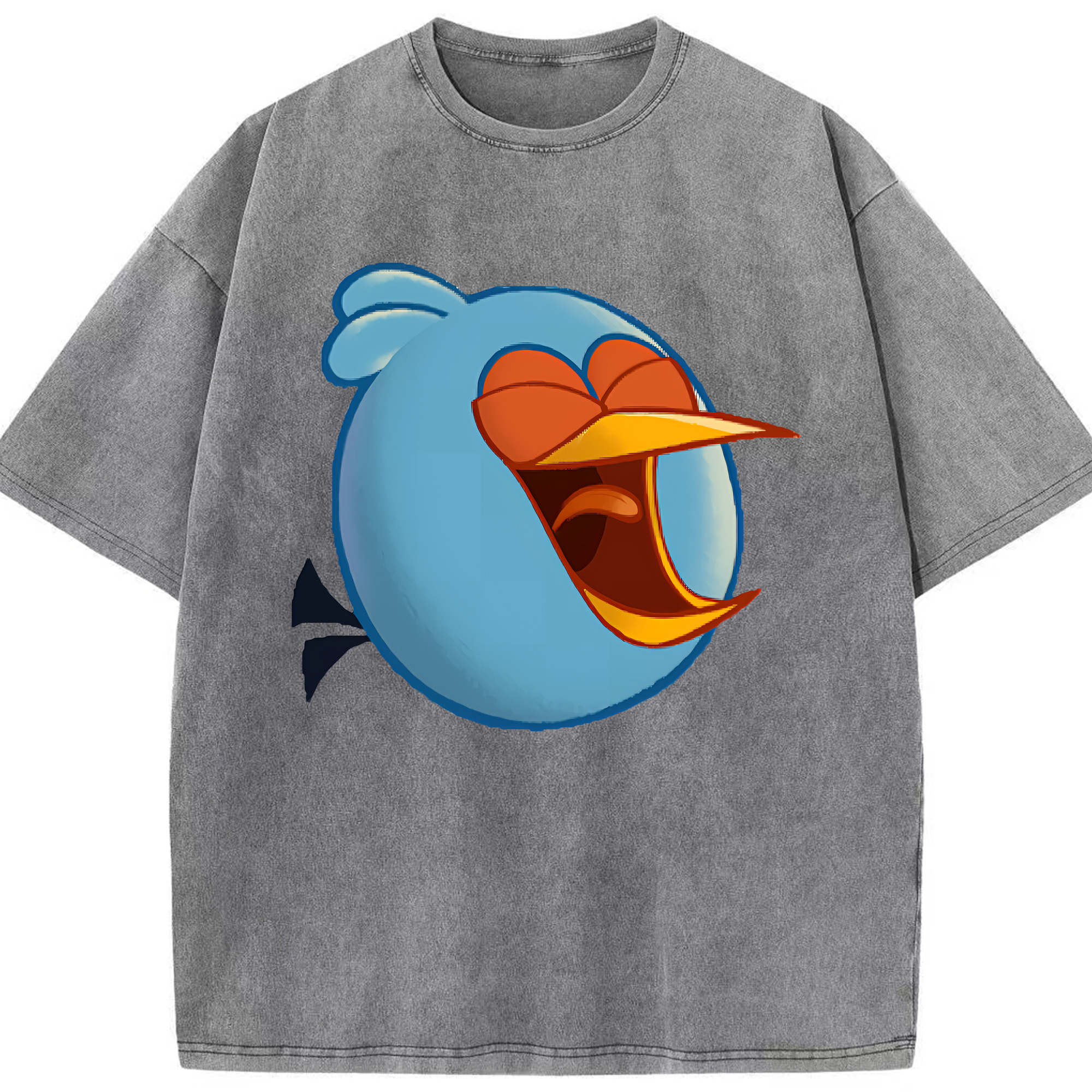 （画像用） Angry Birds アングリーバード 綿100% ヴィンテージ風 半袖Tシャツ（フロントプリント）