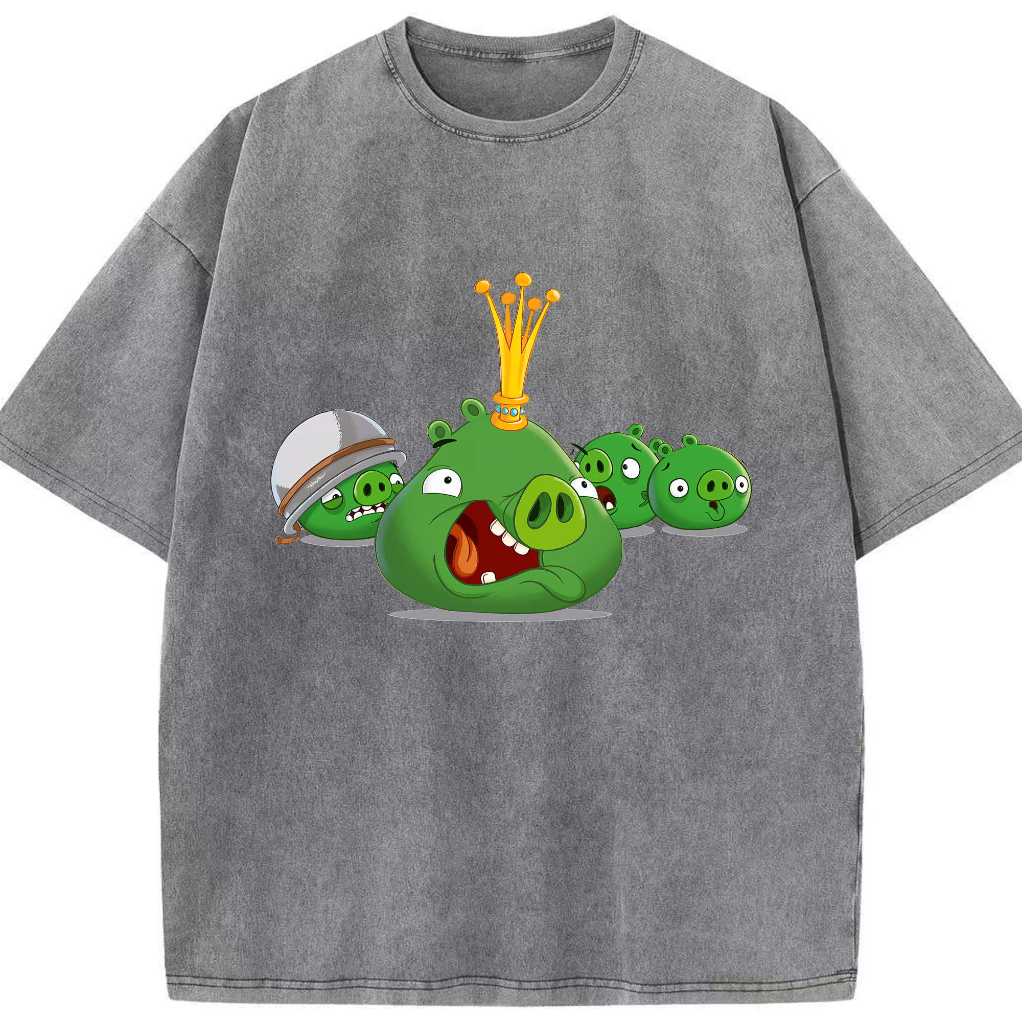 （画像用） Angry Birds アングリーバード 綿100% ヴィンテージ風 半袖Tシャツ（フロントプリント）