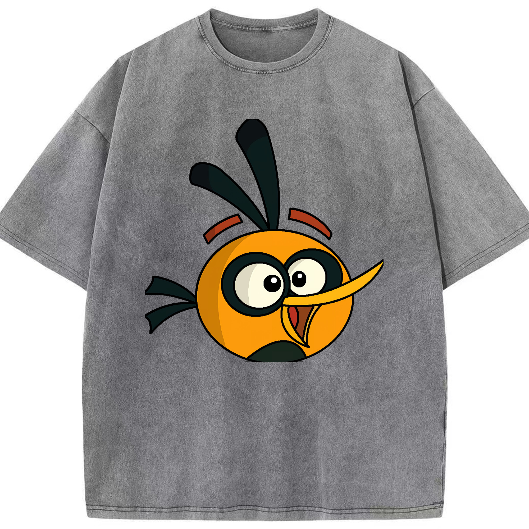 （画像用） Angry Birds アングリーバード 綿100% ヴィンテージ風 半袖Tシャツ（フロントプリント）