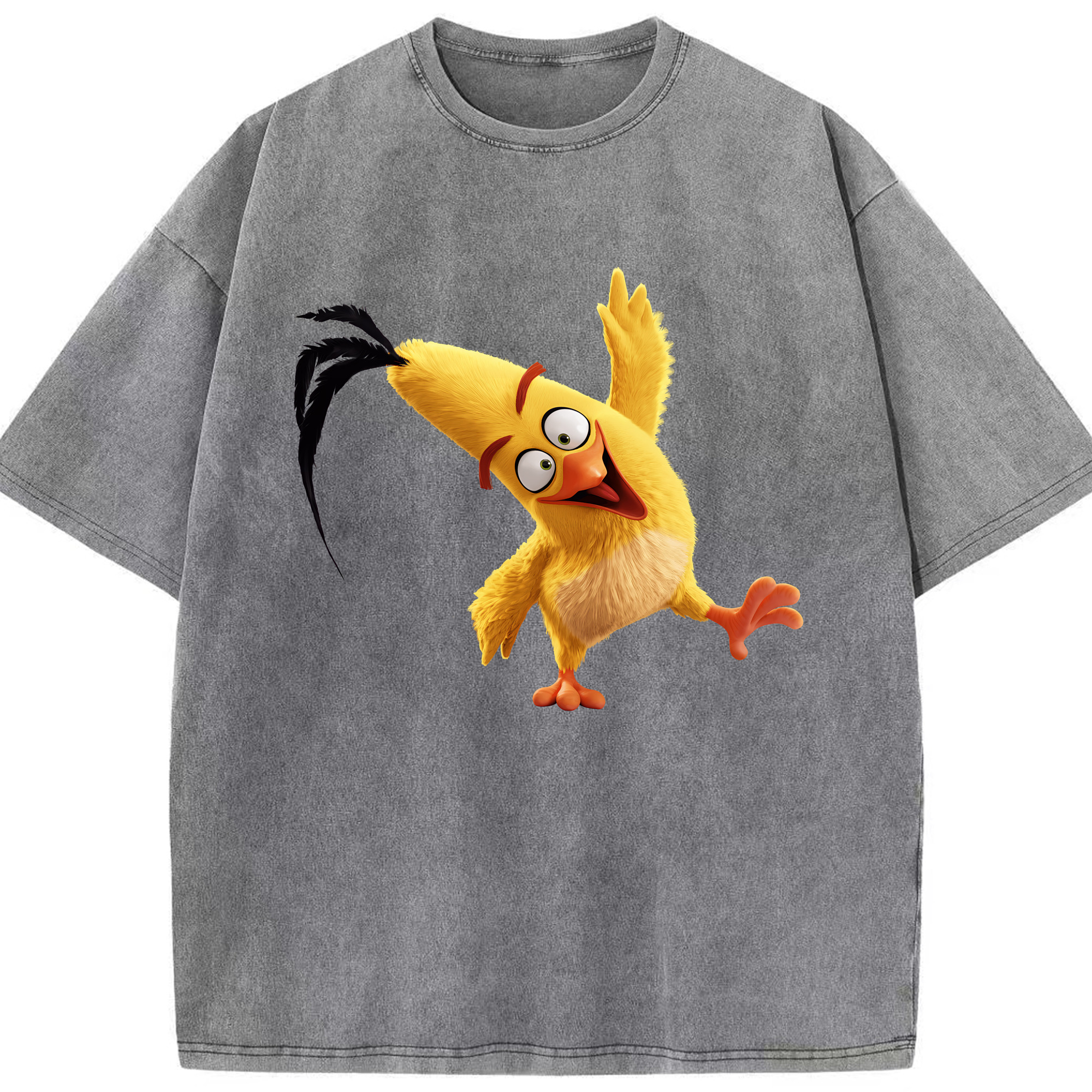（画像用） Angry Birds アングリーバード 綿100% ヴィンテージ風 半袖Tシャツ（フロントプリント）