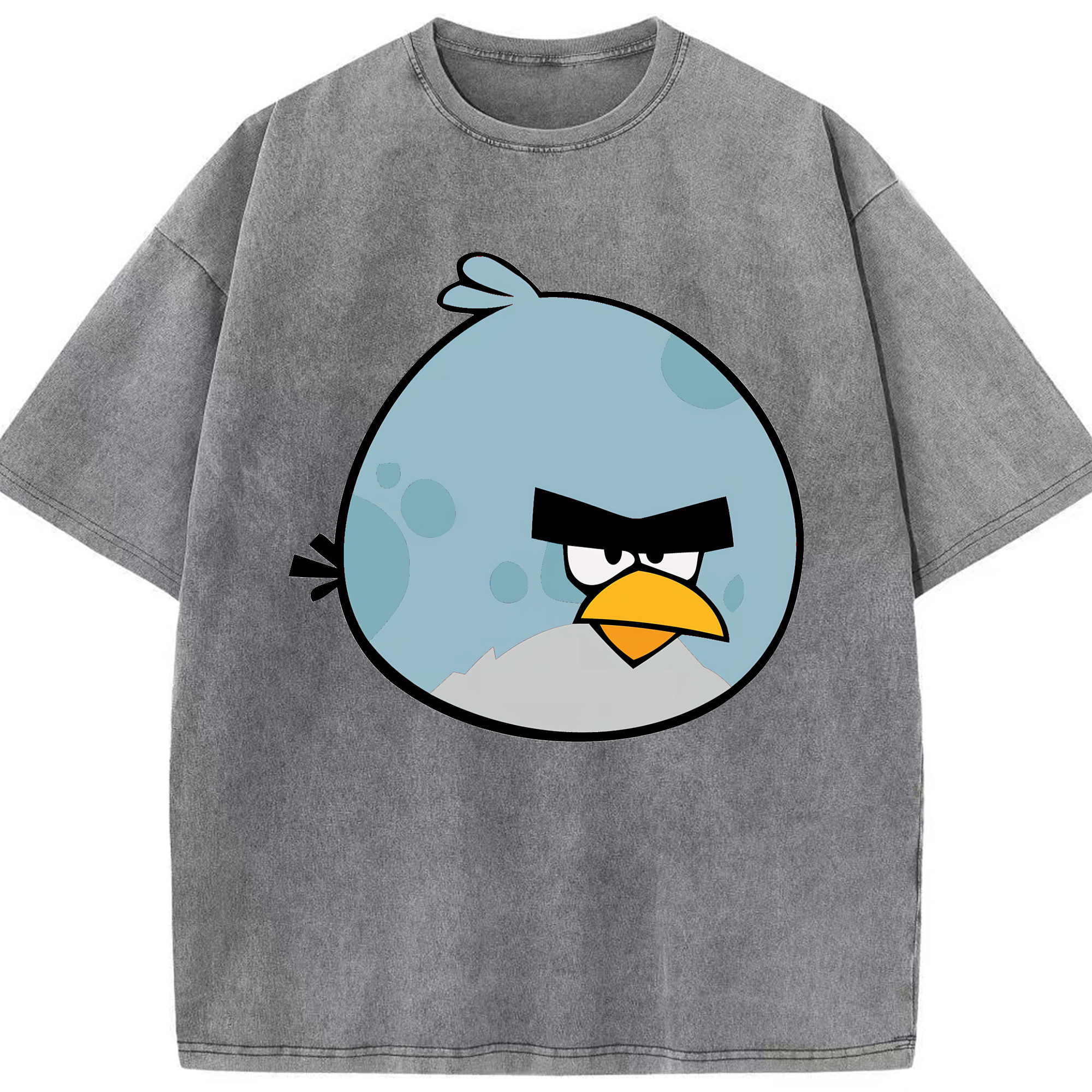 （画像用） Angry Birds アングリーバード 綿100% ヴィンテージ風 半袖Tシャツ（フロントプリント）