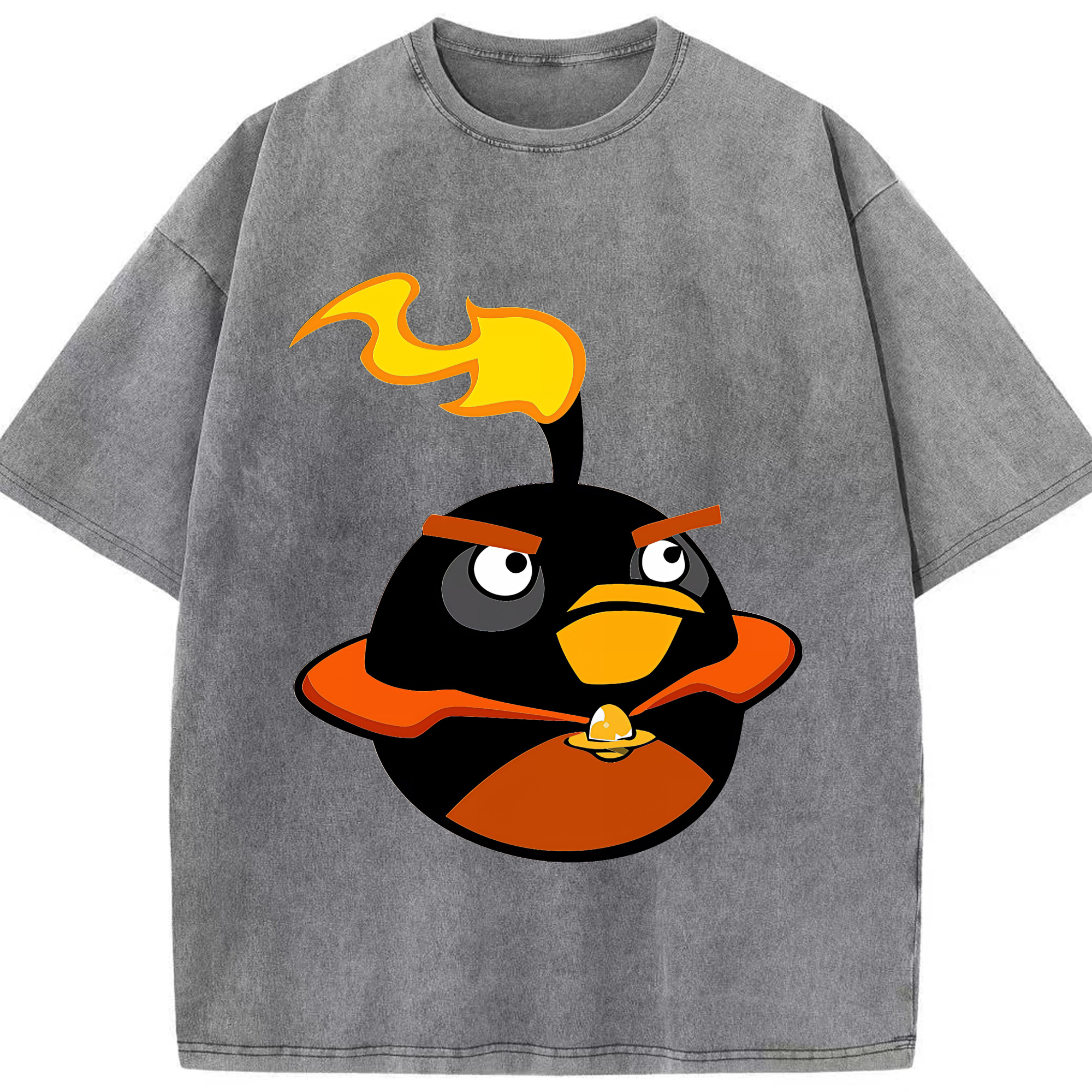 （画像用） Angry Birds アングリーバード 綿100% ヴィンテージ風 半袖Tシャツ（フロントプリント）