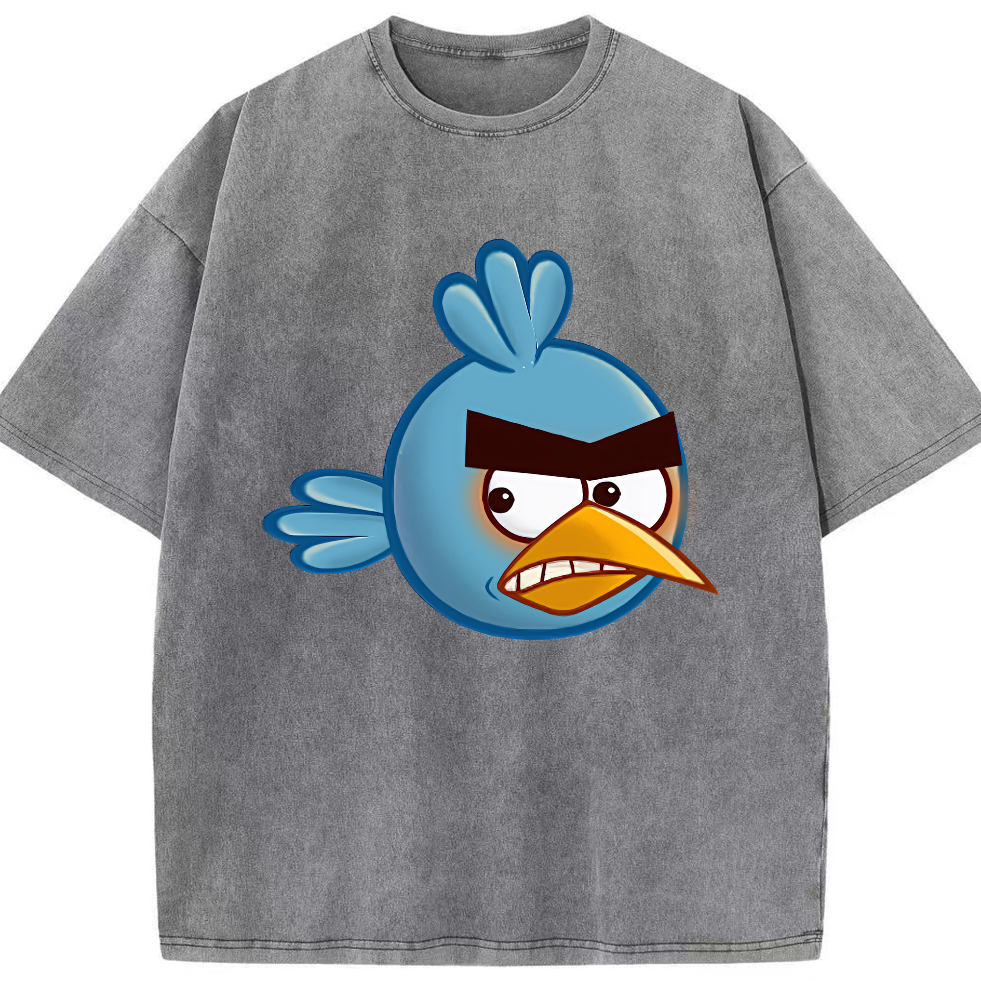 （画像用） Angry Birds アングリーバード 綿100% ヴィンテージ風 半袖Tシャツ（フロントプリント）