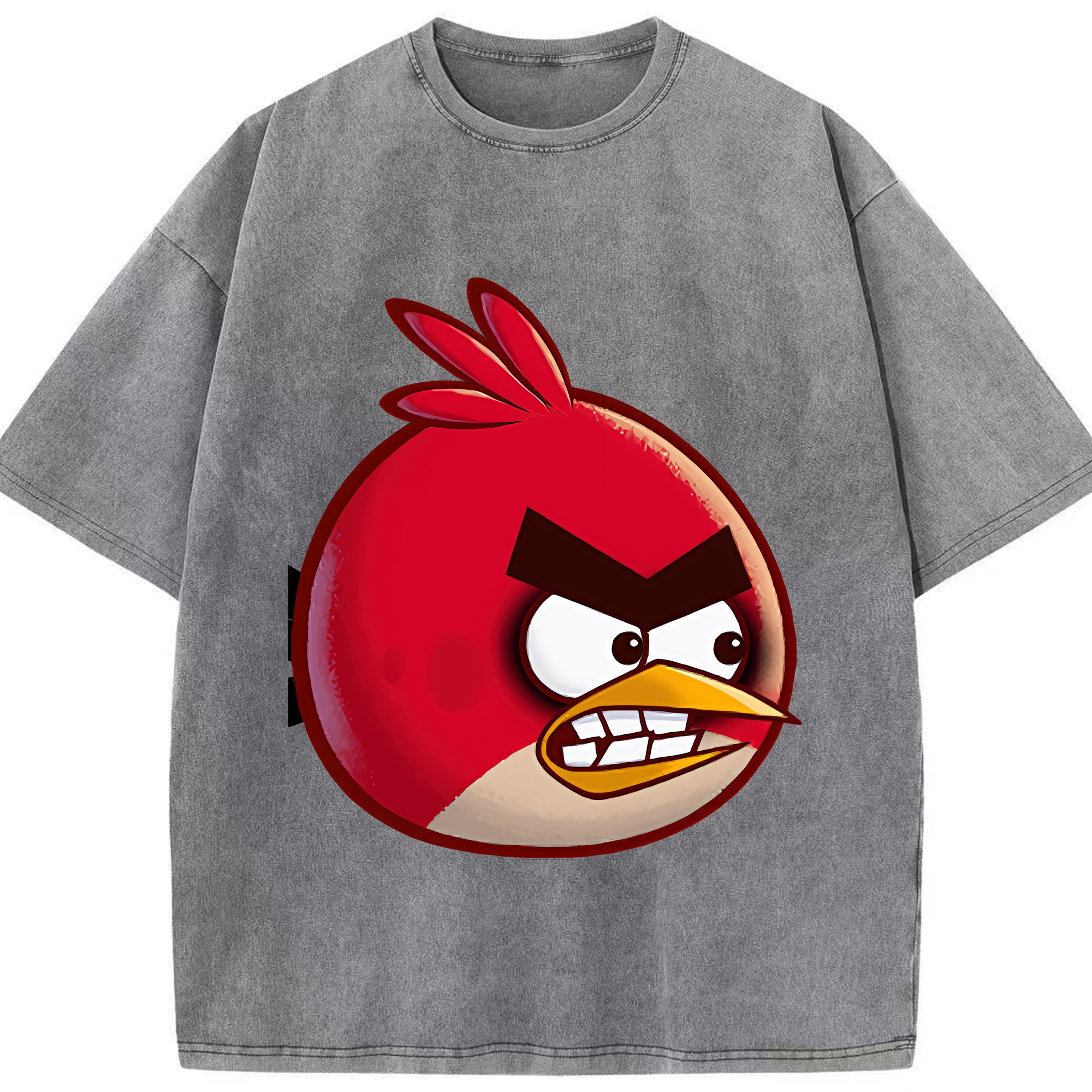 （画像用） Angry Birds アングリーバード 綿100% ヴィンテージ風 半袖Tシャツ（フロントプリント）
