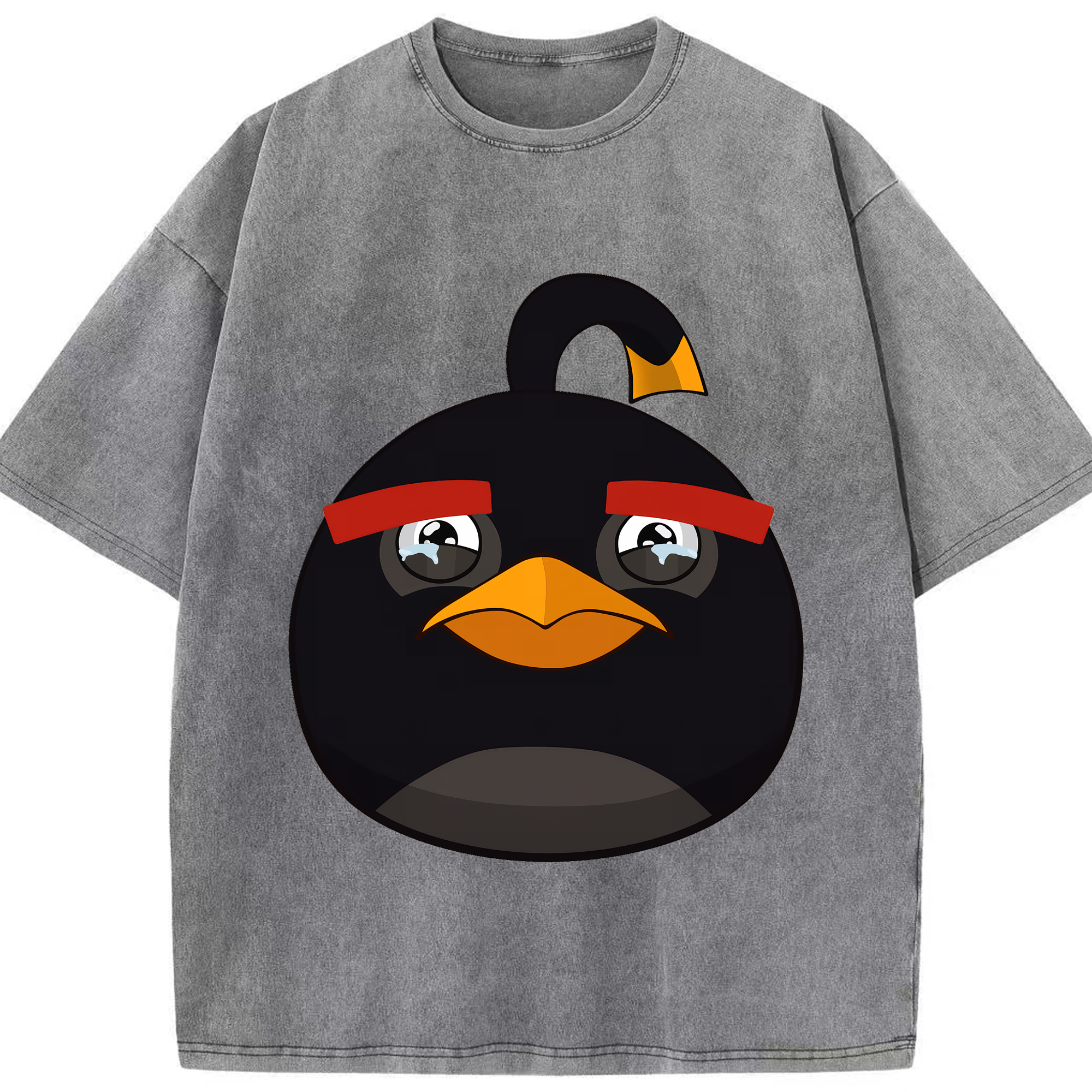 （画像用） Angry Birds アングリーバード 綿100% ヴィンテージ風 半袖Tシャツ（フロントプリント）
