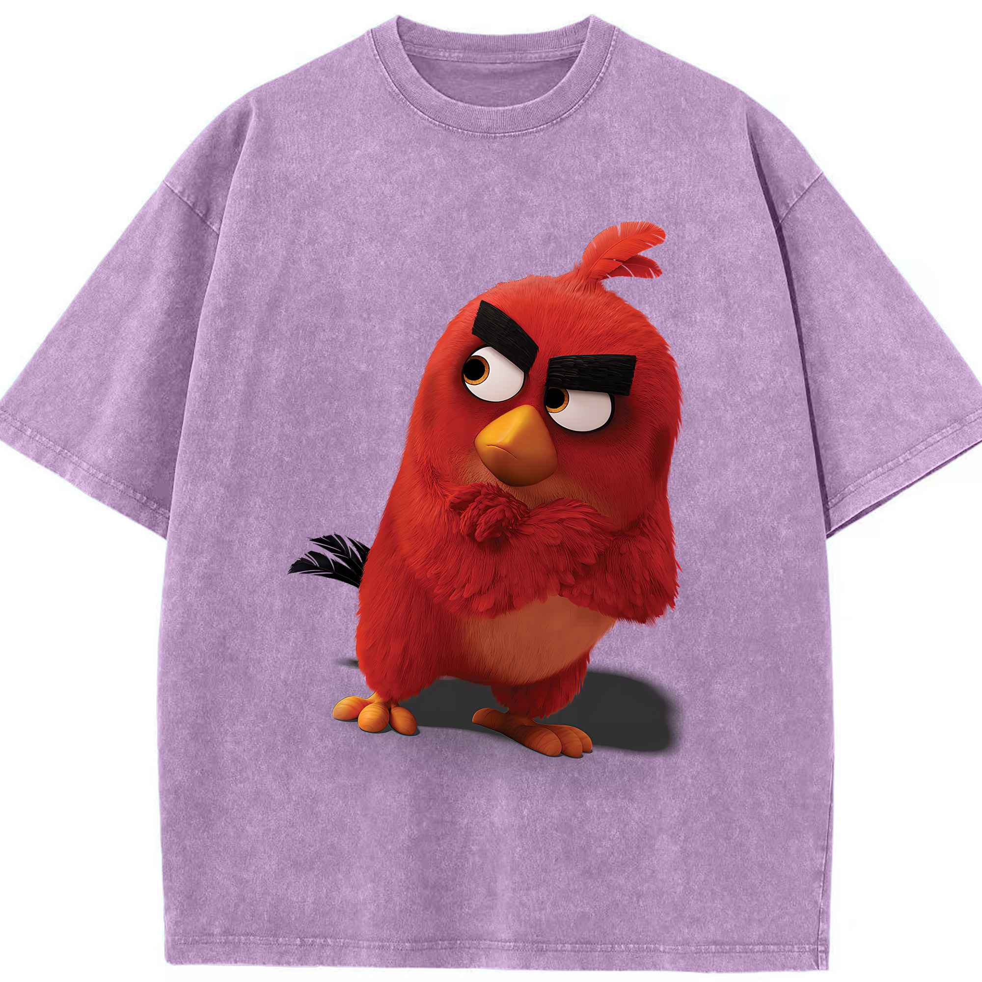 （画像用） Angry Birds アングリーバード 綿100% ヴィンテージ風 半袖Tシャツ（フロントプリント）