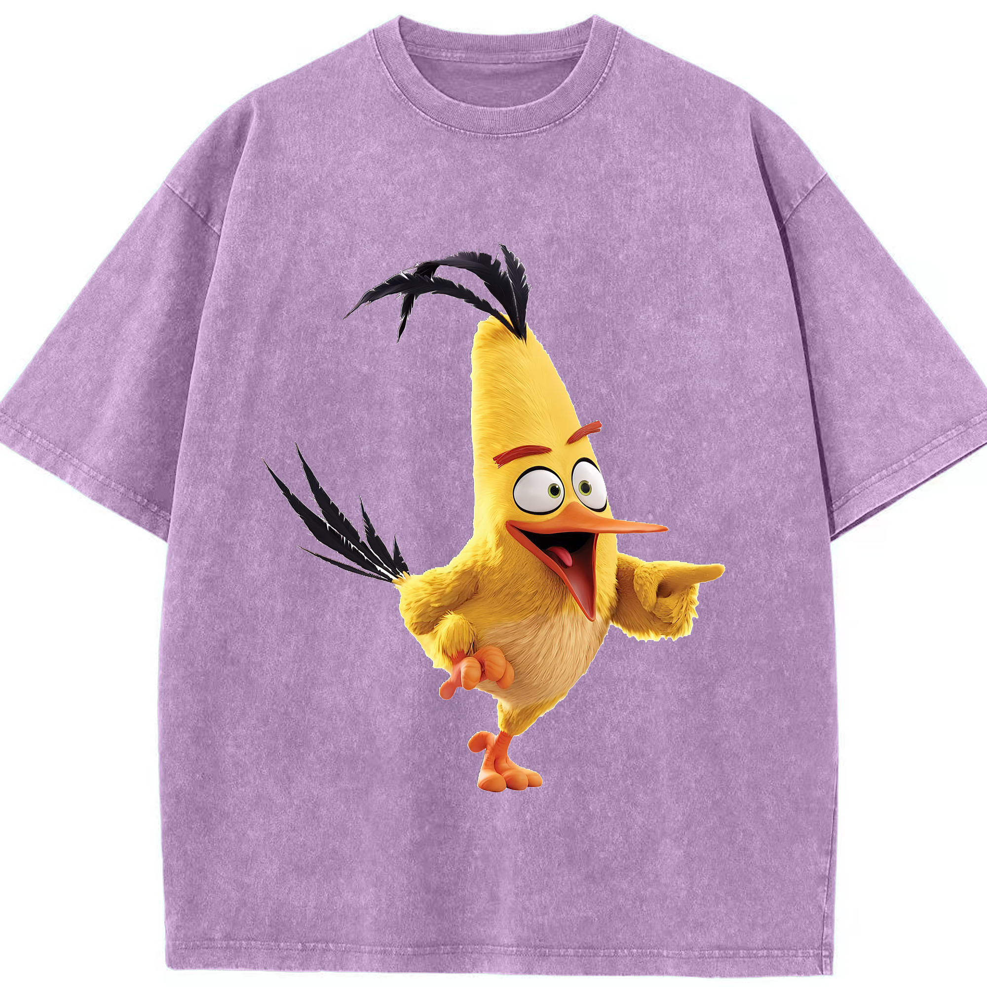 （画像用） Angry Birds アングリーバード 綿100% ヴィンテージ風 半袖Tシャツ（フロントプリント）