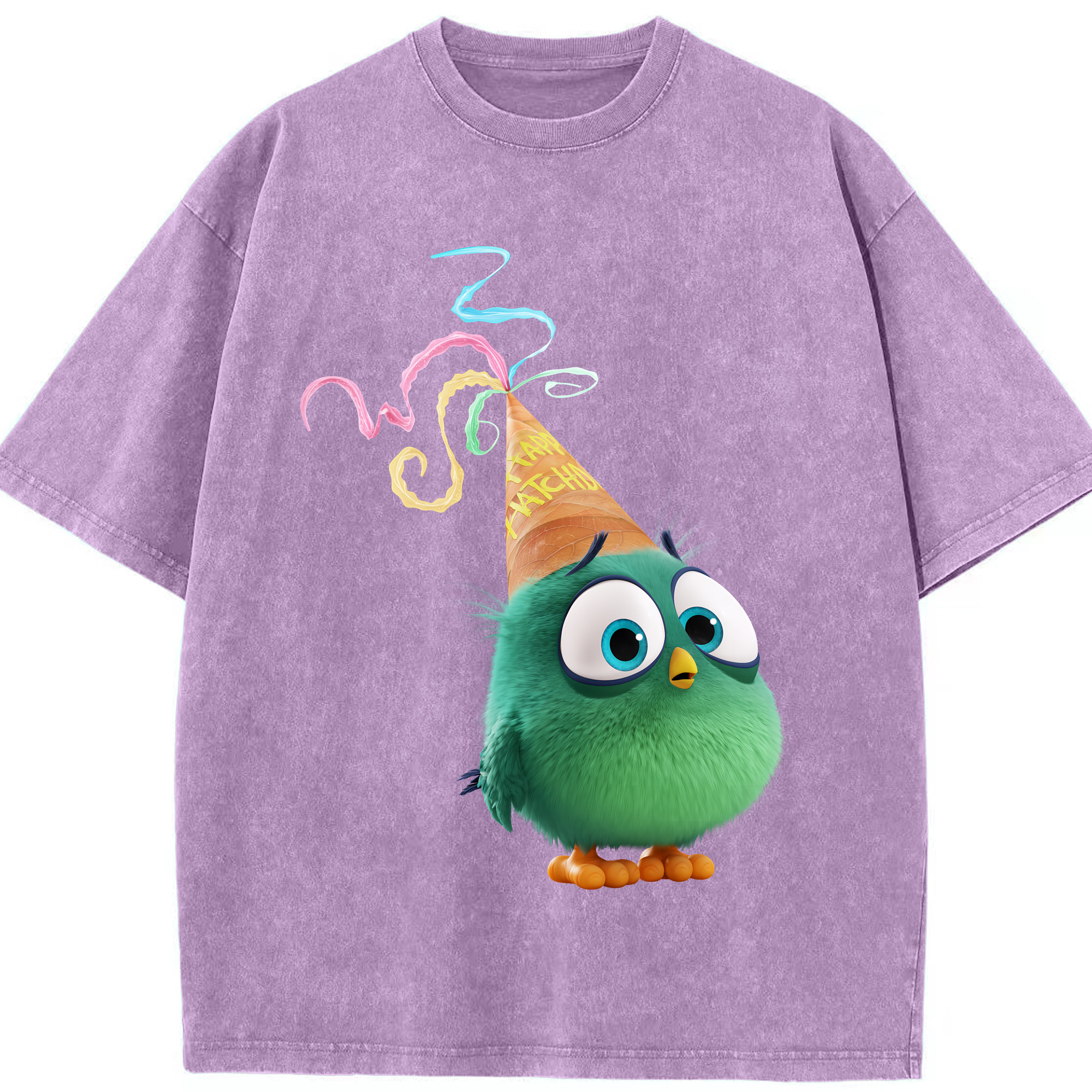（画像用） Angry Birds アングリーバード 綿100% ヴィンテージ風 半袖Tシャツ（フロントプリント）