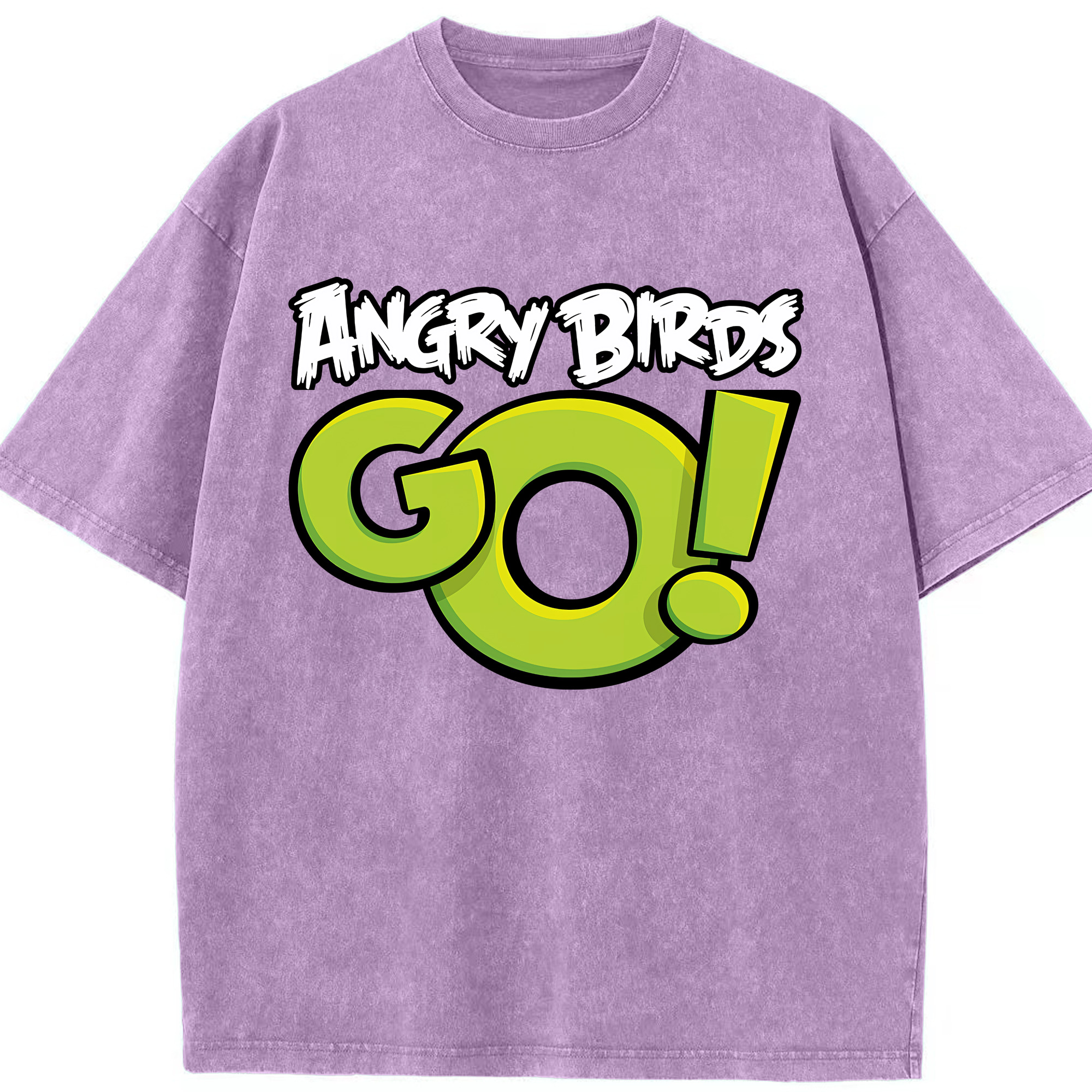（画像用） Angry Birds アングリーバード 綿100% ヴィンテージ風 半袖Tシャツ（フロントプリント）
