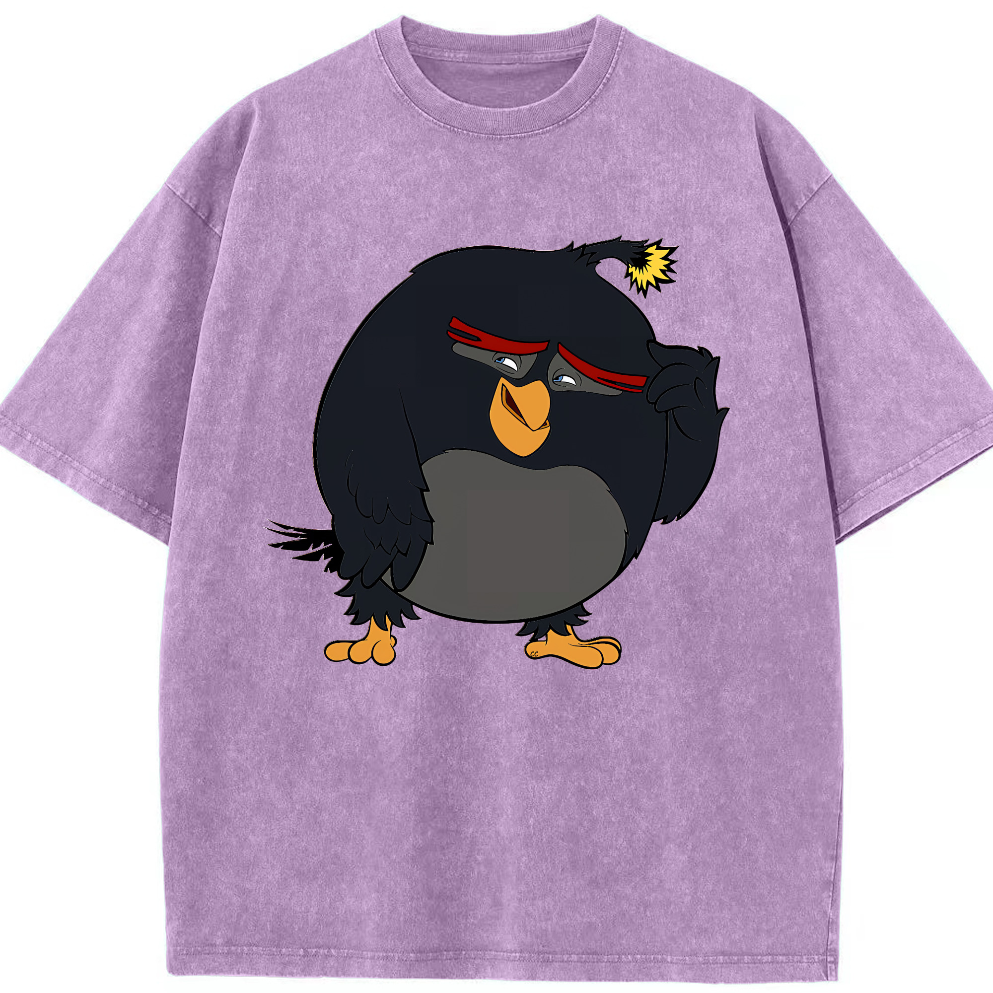 （画像用） Angry Birds アングリーバード 綿100% ヴィンテージ風 半袖Tシャツ（フロントプリント）