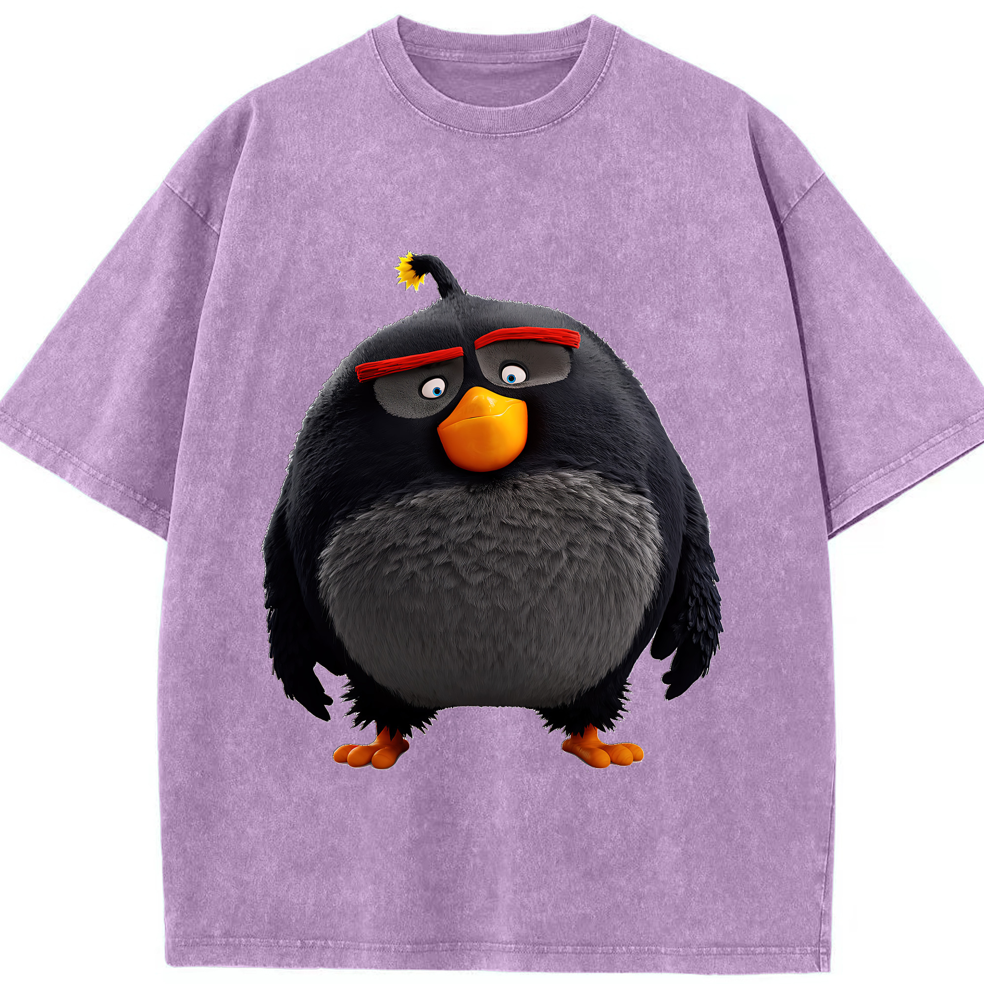（画像用） Angry Birds アングリーバード 綿100% ヴィンテージ風 半袖Tシャツ（フロントプリント）