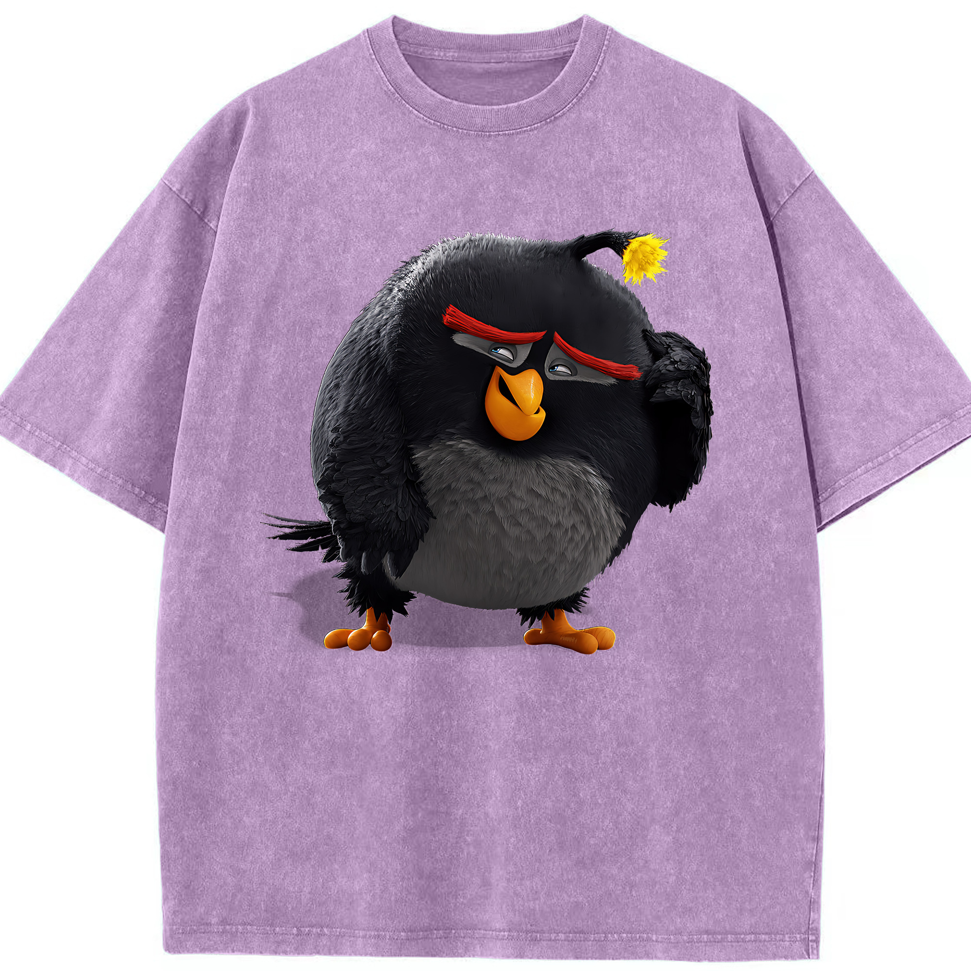 （画像用） Angry Birds アングリーバード 綿100% ヴィンテージ風 半袖Tシャツ（フロントプリント）