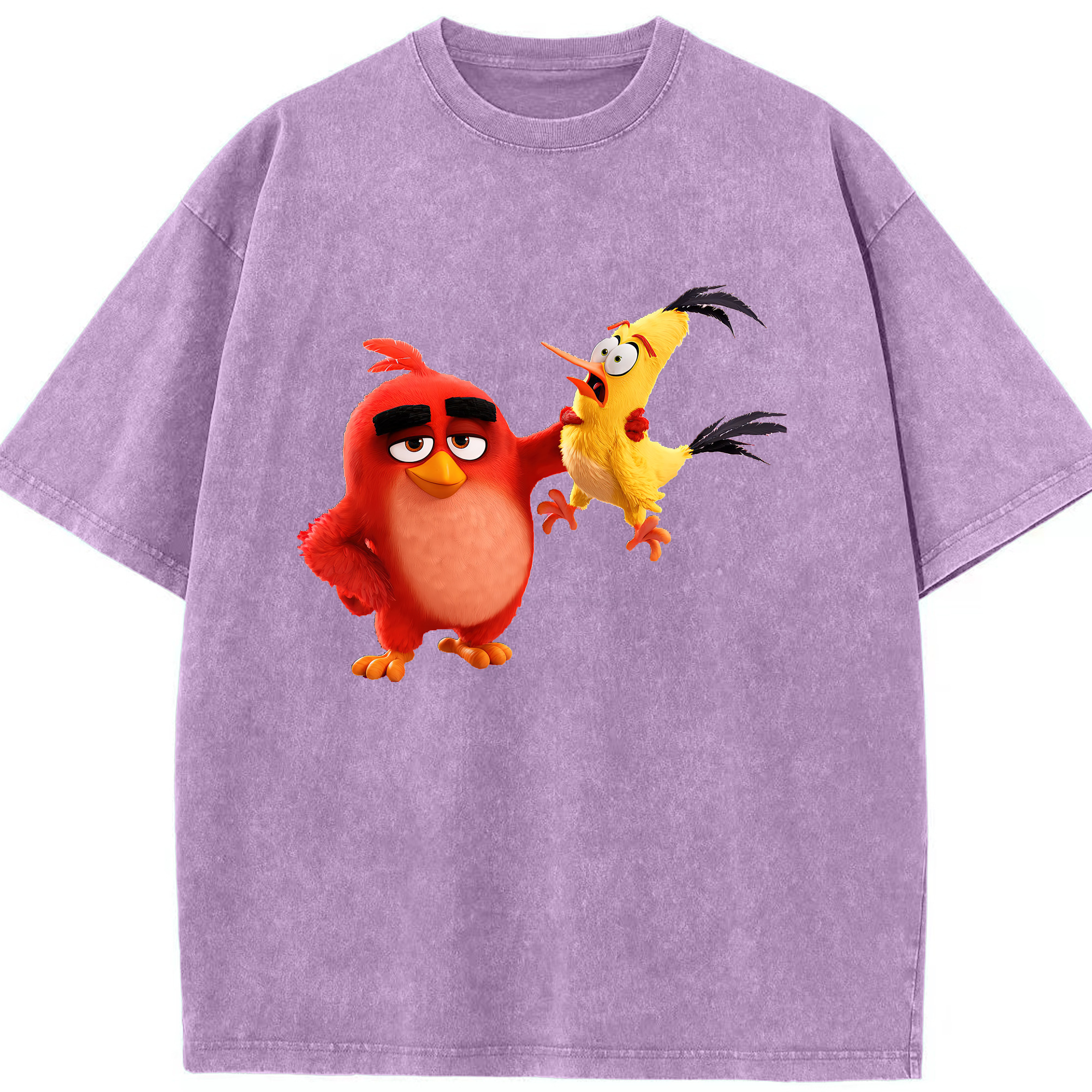 （画像用） Angry Birds アングリーバード 綿100% ヴィンテージ風 半袖Tシャツ（フロントプリント）