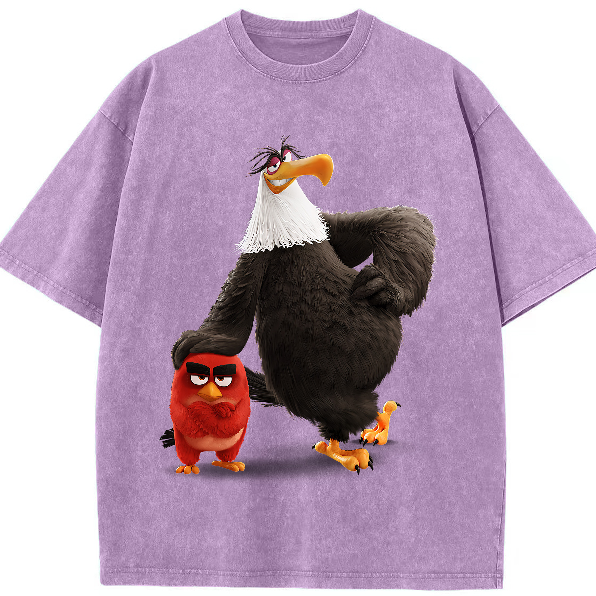 （画像用） Angry Birds アングリーバード 綿100% ヴィンテージ風 半袖Tシャツ（フロントプリント）