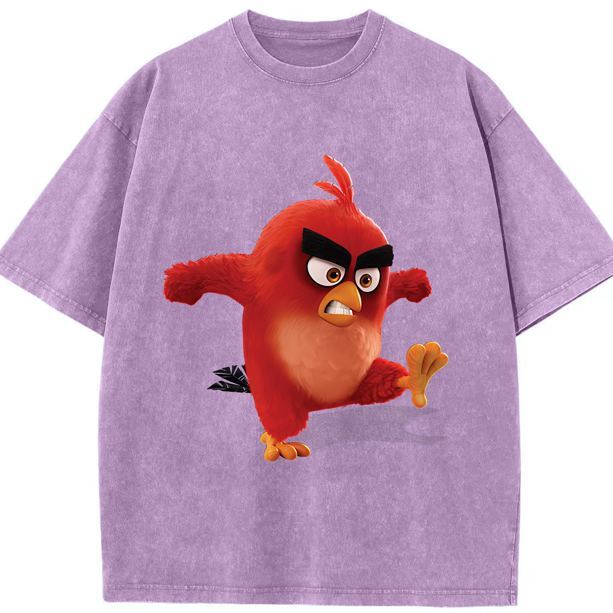 （画像用） Angry Birds アングリーバード 綿100% ヴィンテージ風 半袖Tシャツ（フロントプリント）