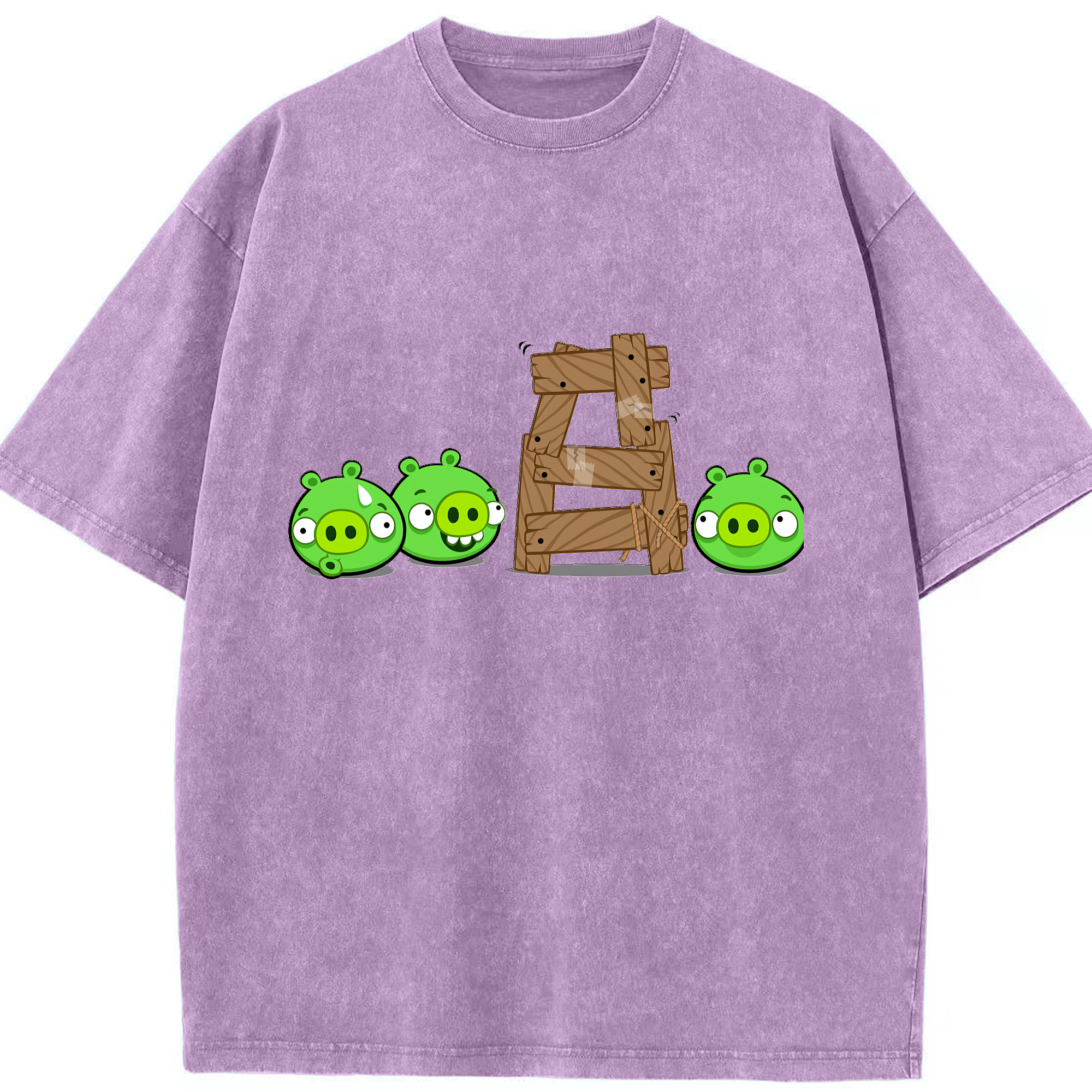 （画像用） Angry Birds アングリーバード 綿100% ヴィンテージ風 半袖Tシャツ（フロントプリント）