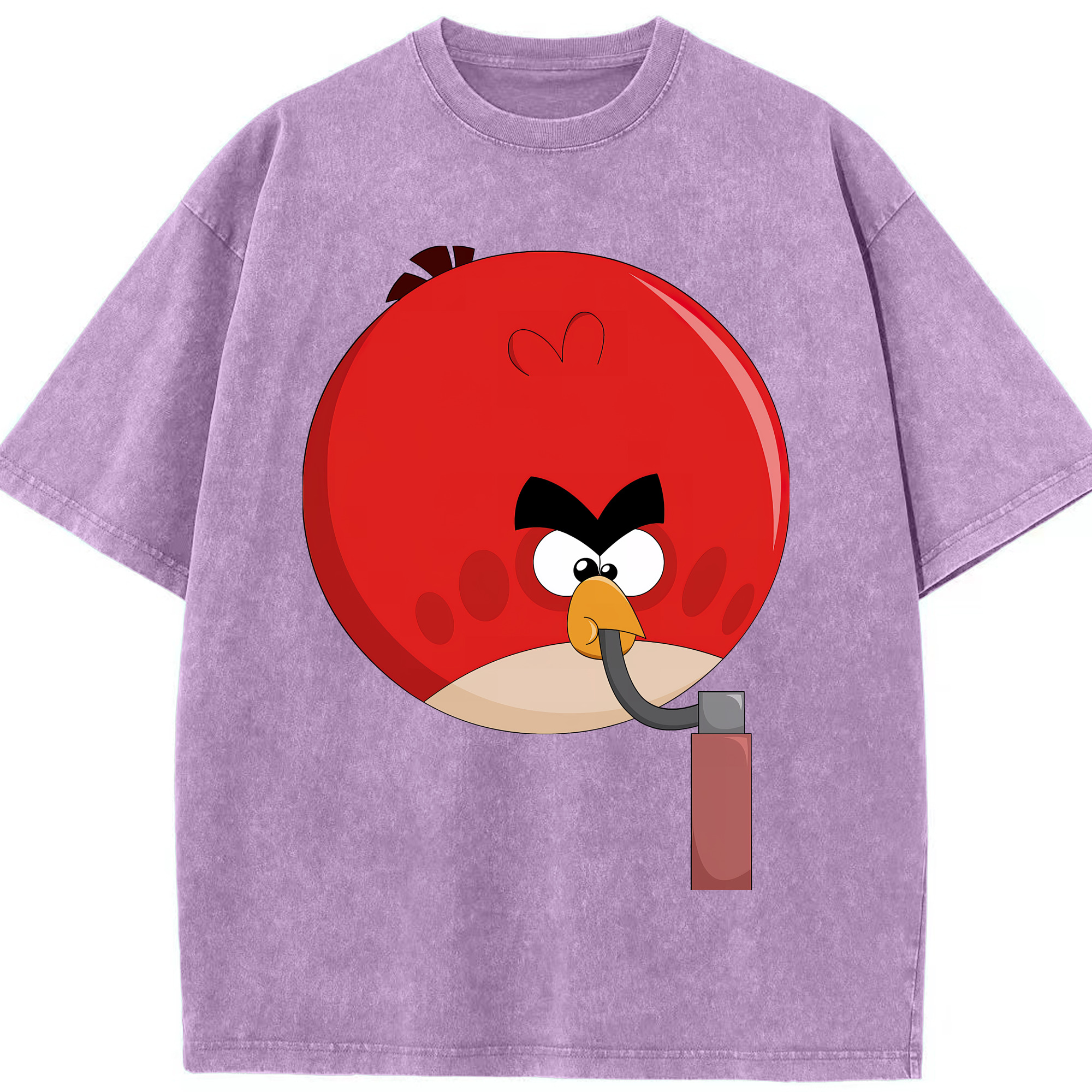 （画像用） Angry Birds アングリーバード 綿100% ヴィンテージ風 半袖Tシャツ（フロントプリント）