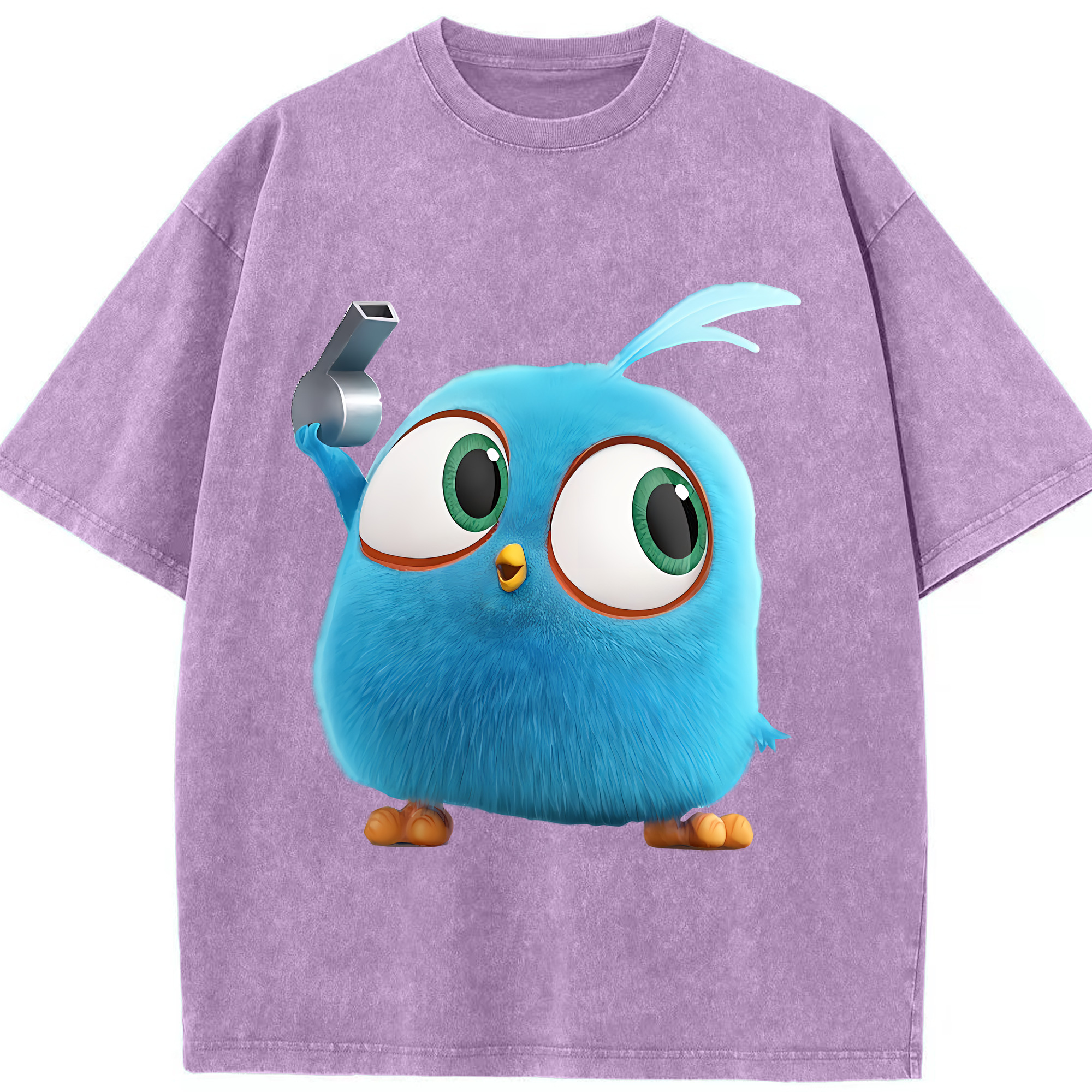 （画像用） Angry Birds アングリーバード 綿100% ヴィンテージ風 半袖Tシャツ（フロントプリント）