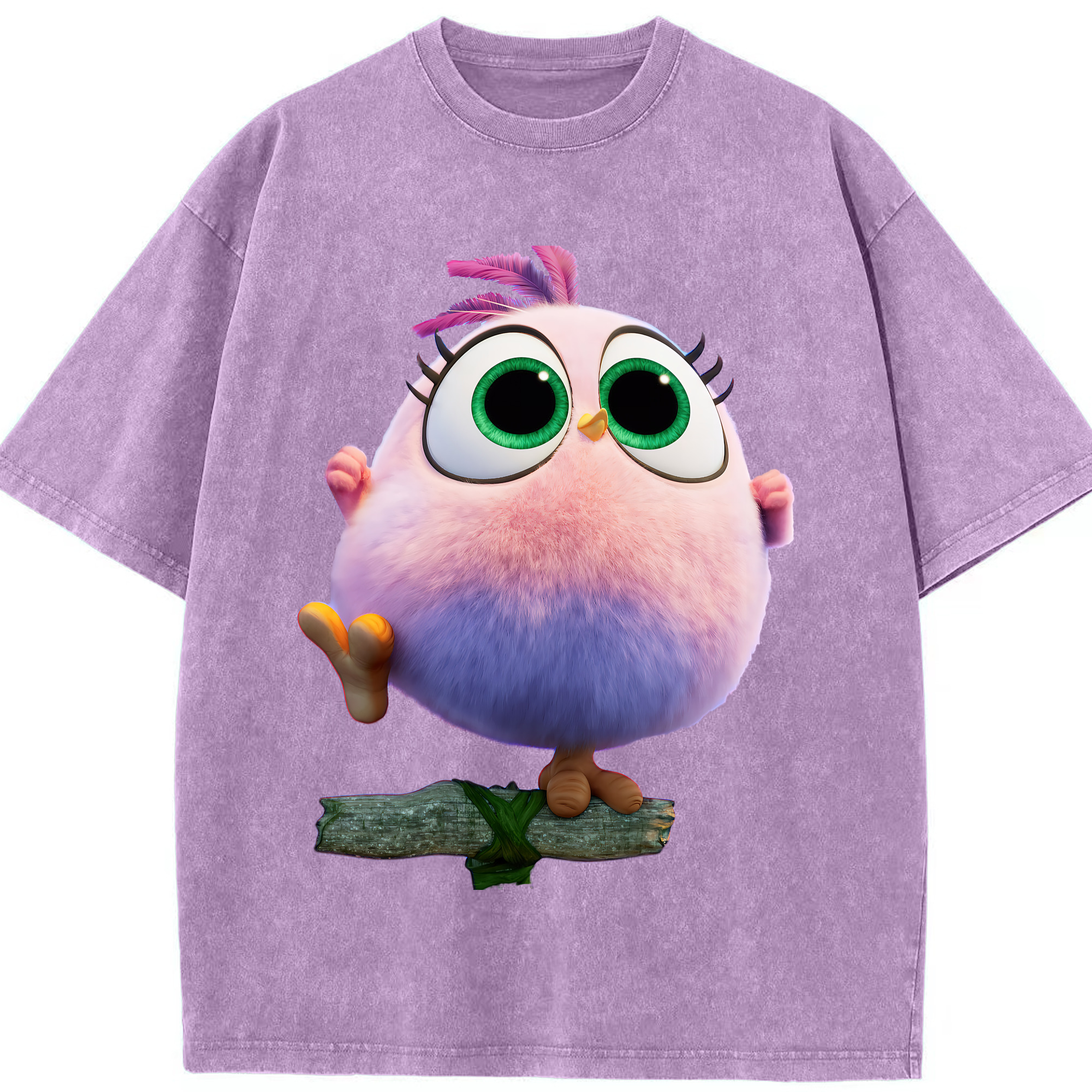 （画像用） Angry Birds アングリーバード 綿100% ヴィンテージ風 半袖Tシャツ（フロントプリント）