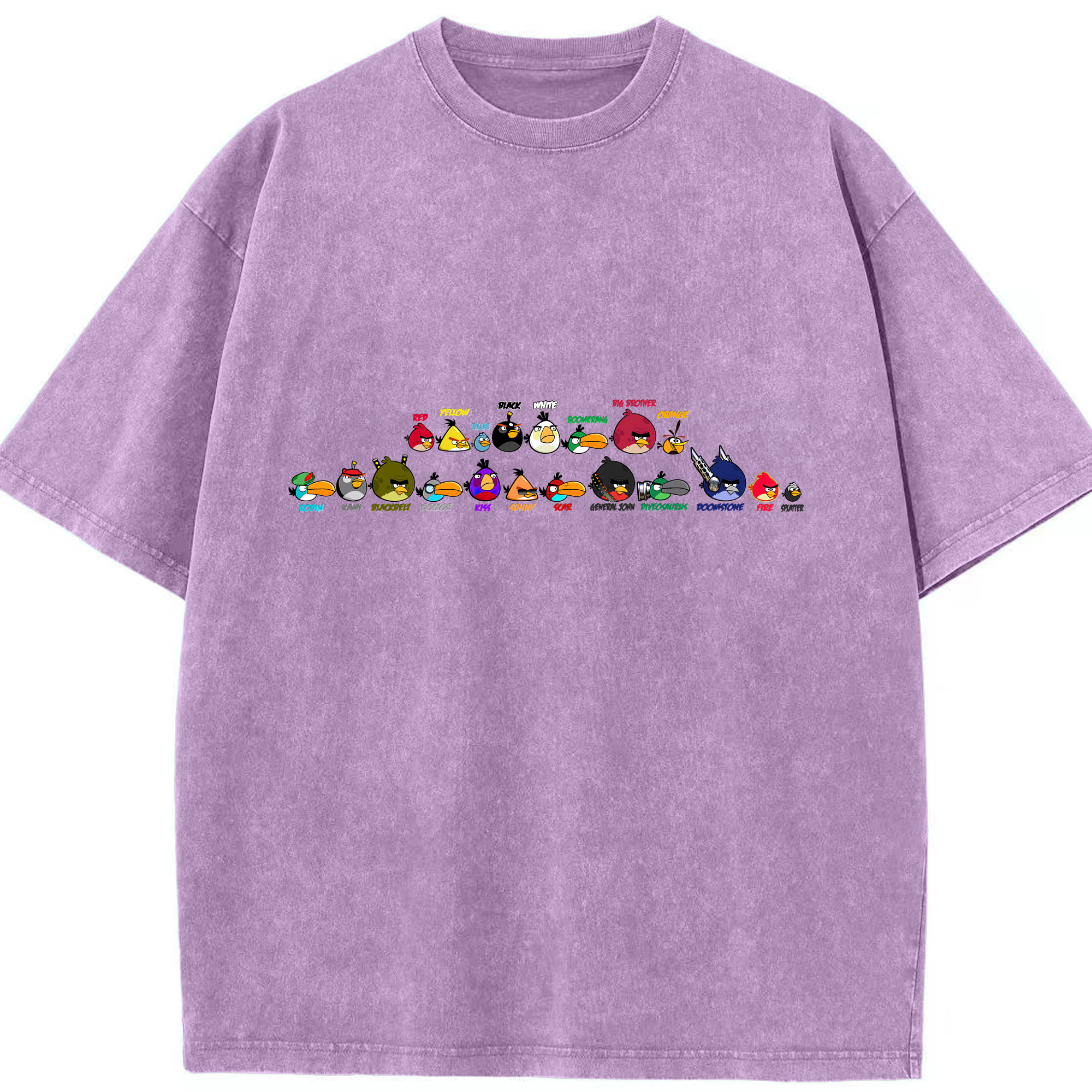 （画像用） Angry Birds アングリーバード 綿100% ヴィンテージ風 半袖Tシャツ（フロントプリント）
