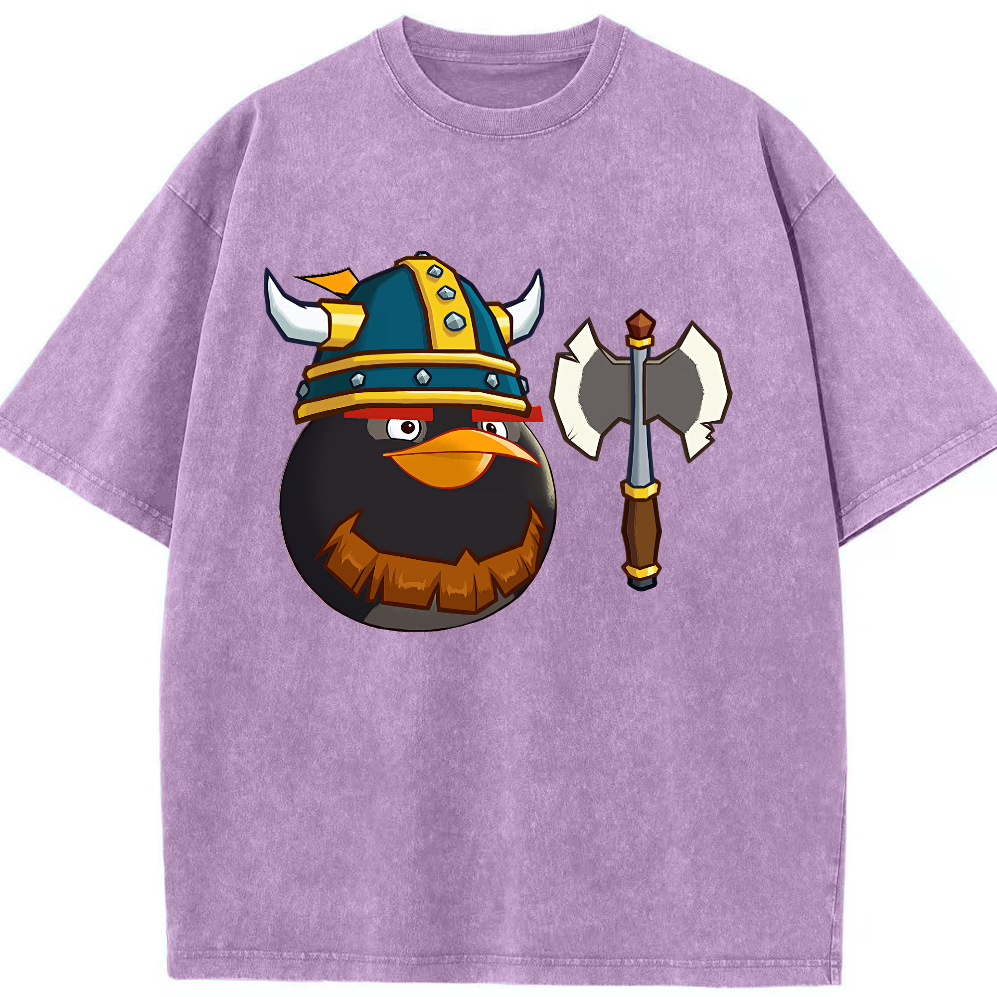 （画像用） Angry Birds アングリーバード 綿100% ヴィンテージ風 半袖Tシャツ（フロントプリント）
