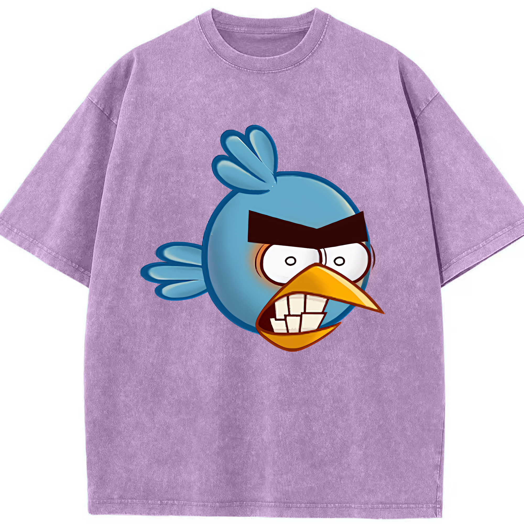 （画像用） Angry Birds アングリーバード 綿100% ヴィンテージ風 半袖Tシャツ（フロントプリント）