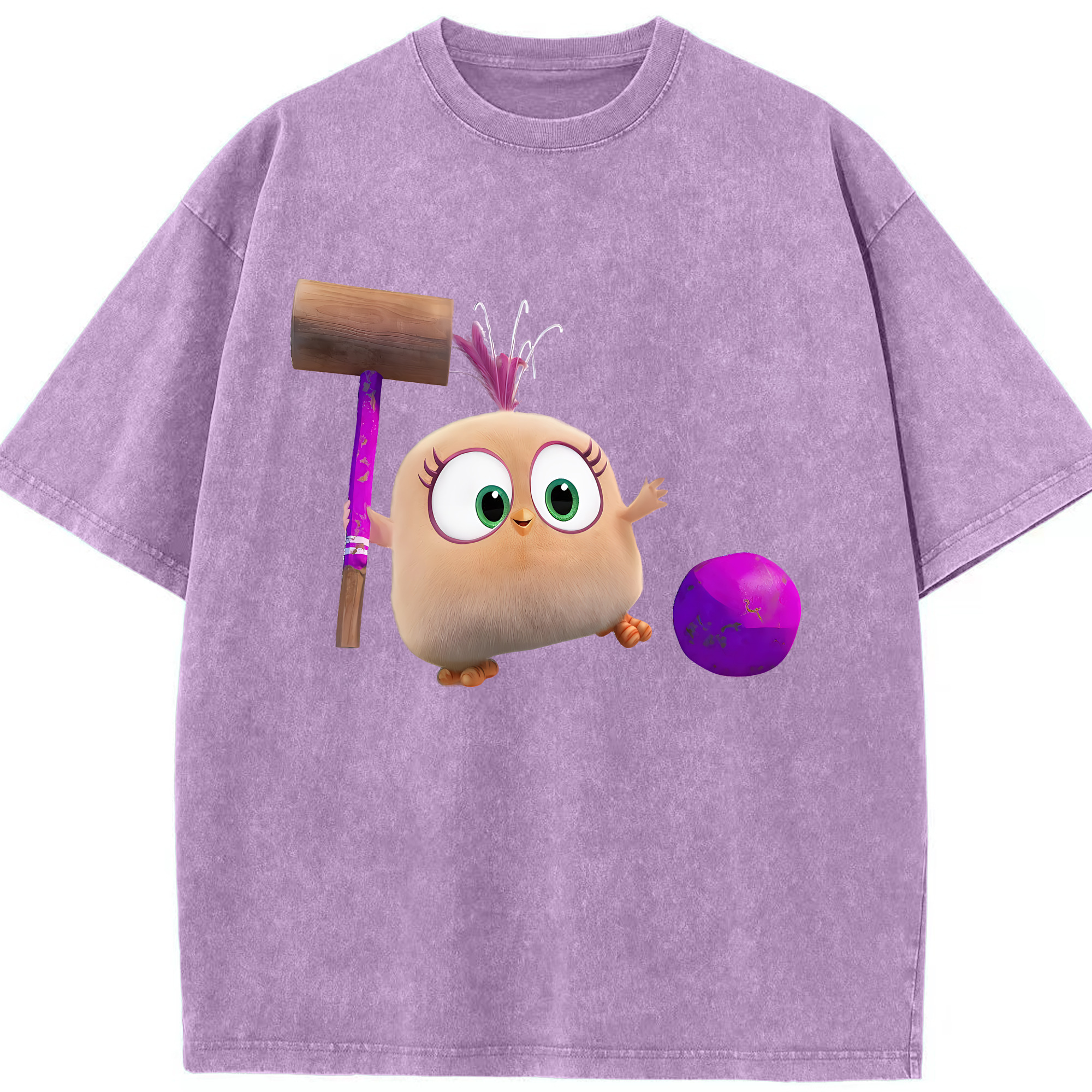（画像用） Angry Birds アングリーバード 綿100% ヴィンテージ風 半袖Tシャツ（フロントプリント）