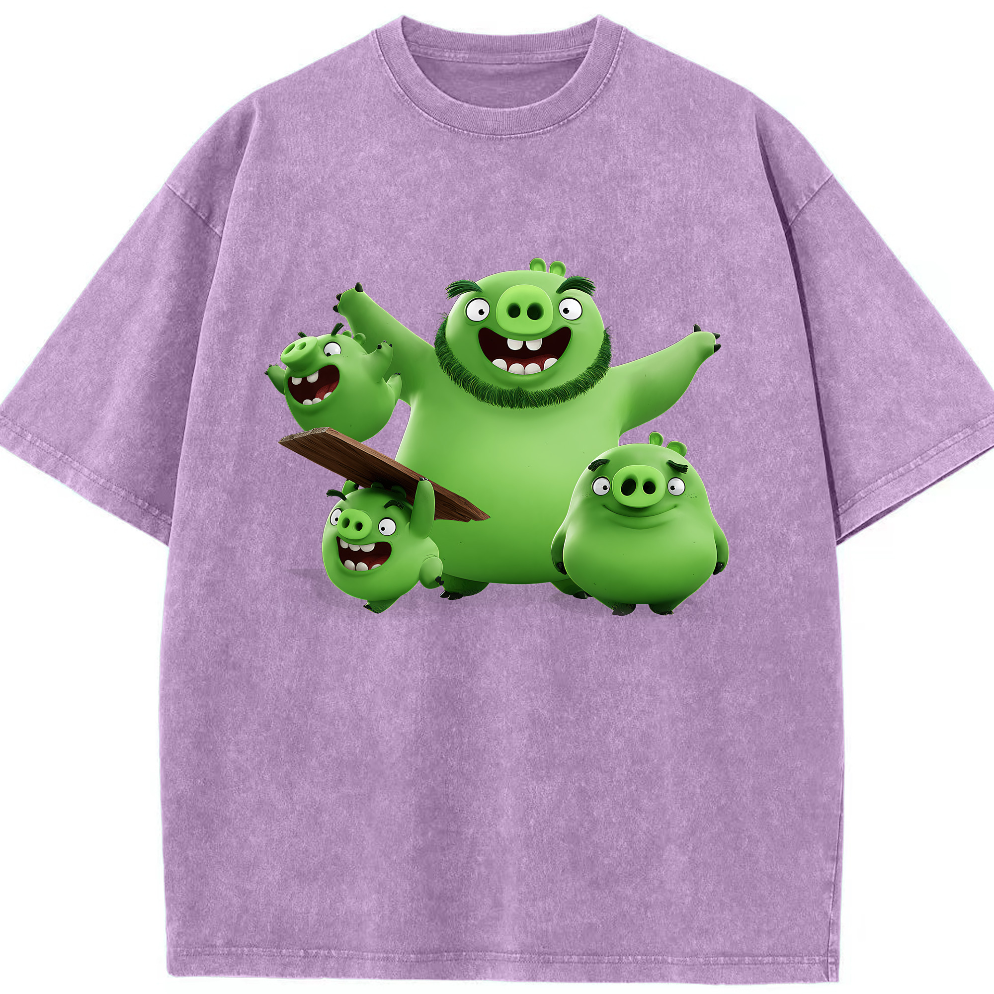 （画像用） Angry Birds アングリーバード 綿100% ヴィンテージ風 半袖Tシャツ（フロントプリント）