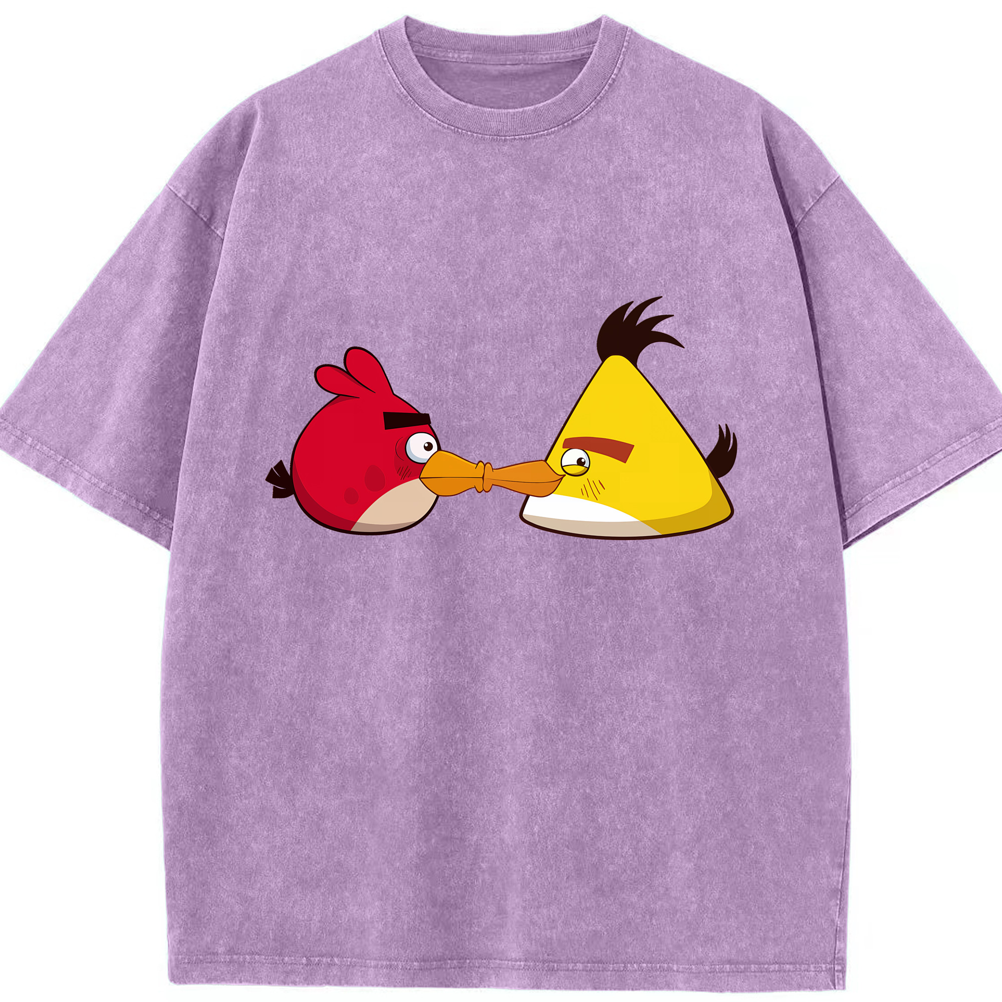 （画像用） Angry Birds アングリーバード 綿100% ヴィンテージ風 半袖Tシャツ（フロントプリント）