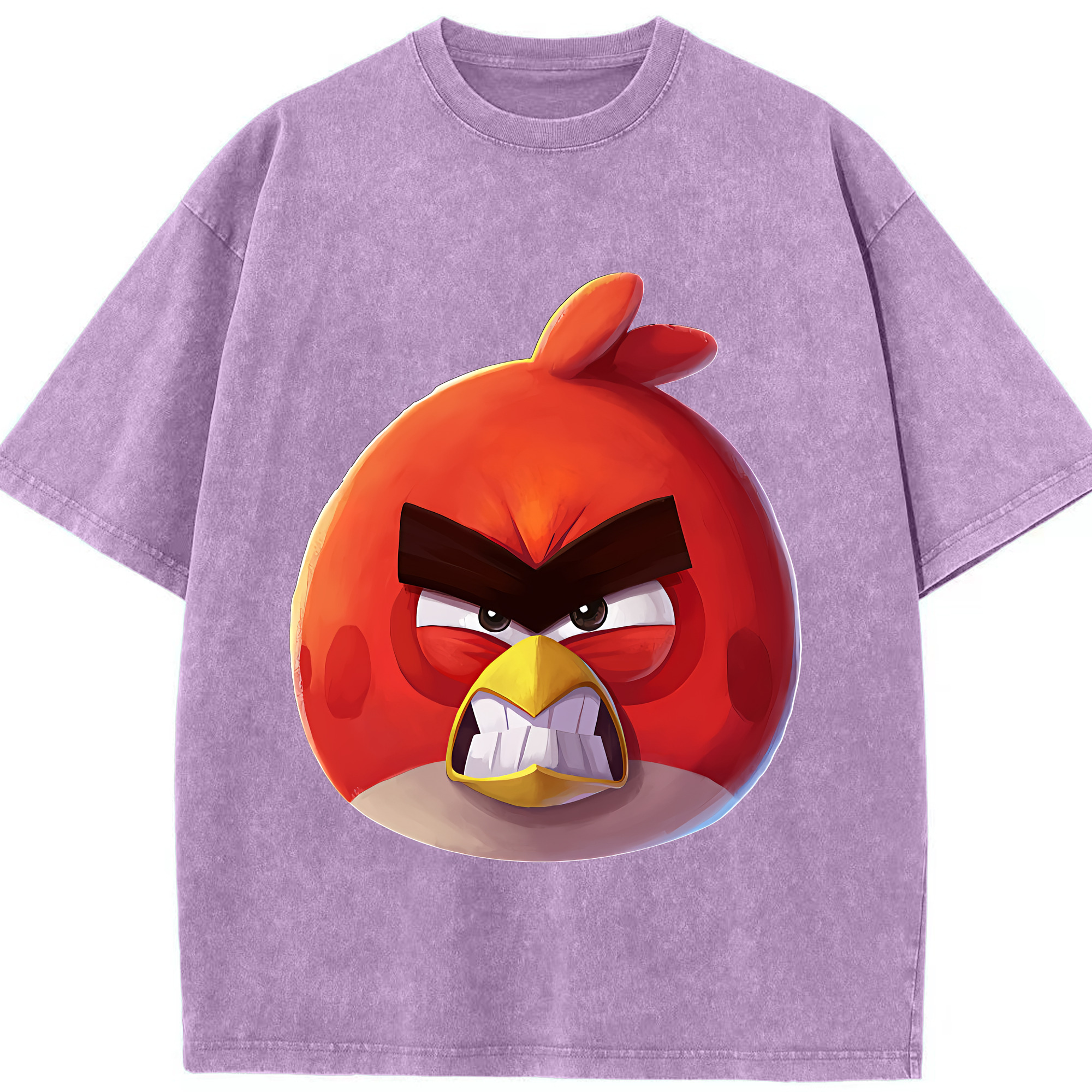 （画像用） Angry Birds アングリーバード 綿100% ヴィンテージ風 半袖Tシャツ（フロントプリント）