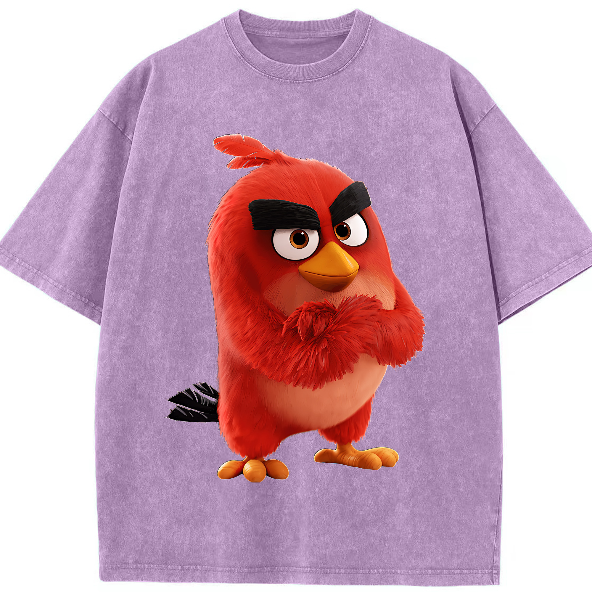 （画像用） Angry Birds アングリーバード 綿100% ヴィンテージ風 半袖Tシャツ（フロントプリント）