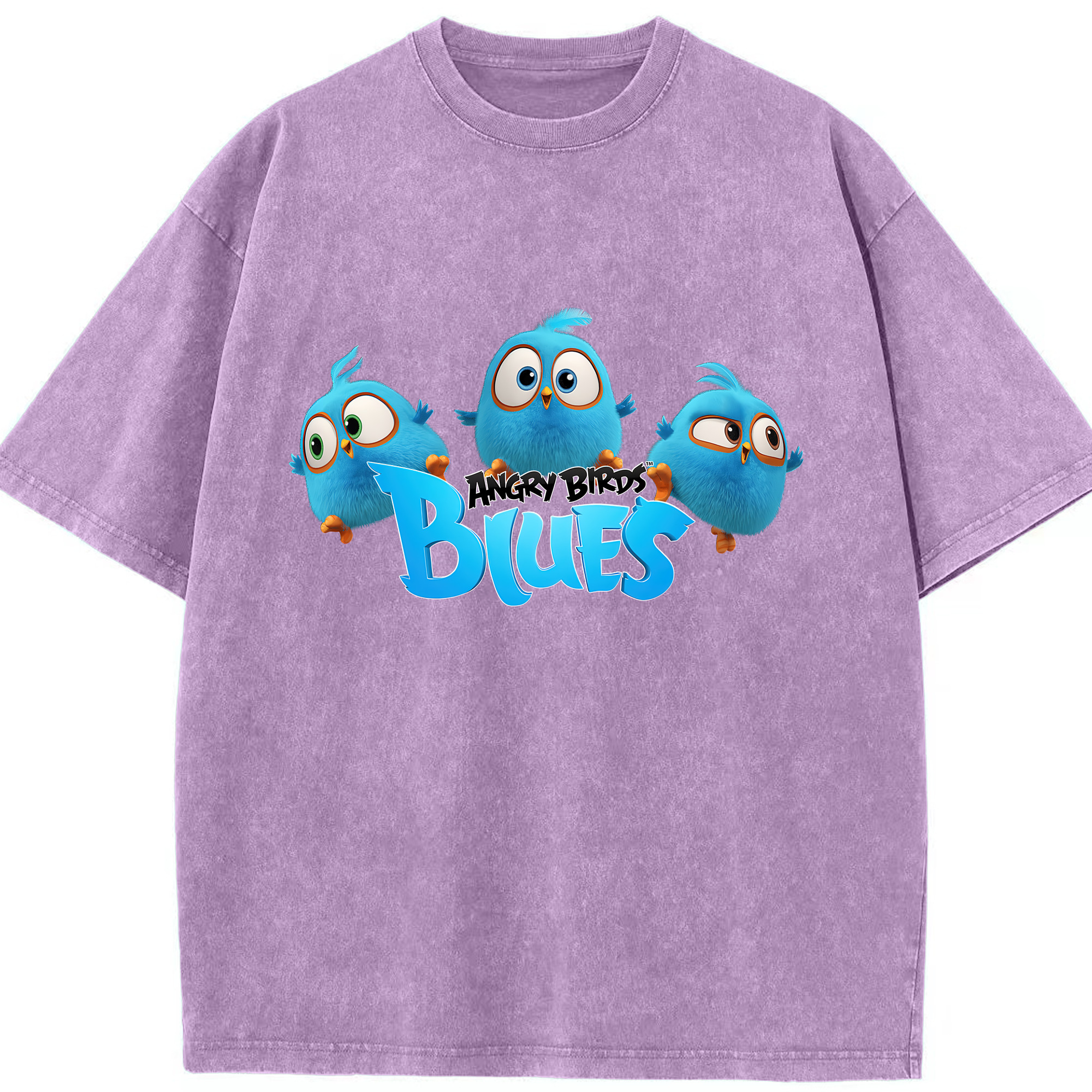 （画像用） Angry Birds アングリーバード 綿100% ヴィンテージ風 半袖Tシャツ（フロントプリント）
