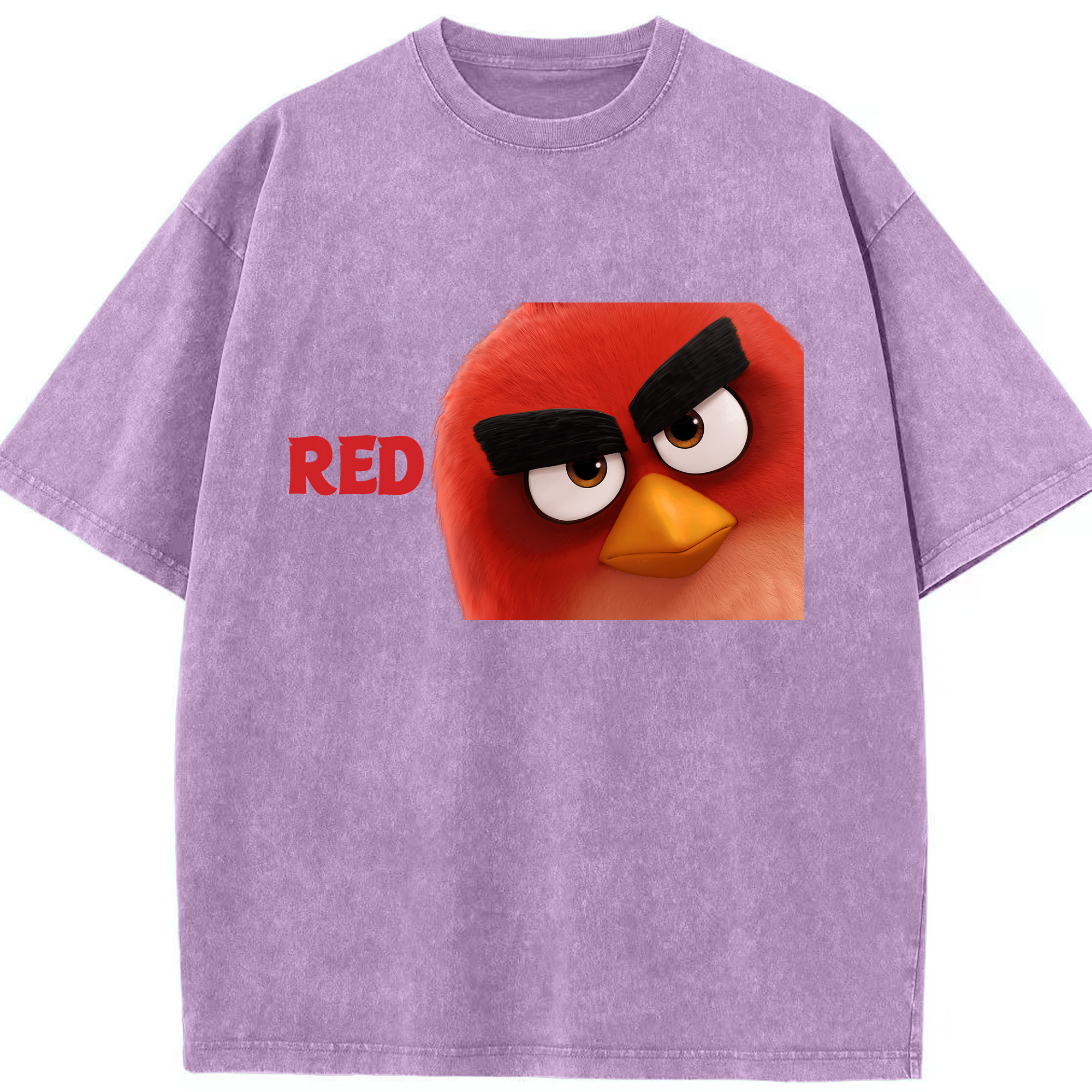（画像用） Angry Birds アングリーバード 綿100% ヴィンテージ風 半袖Tシャツ（フロントプリント）