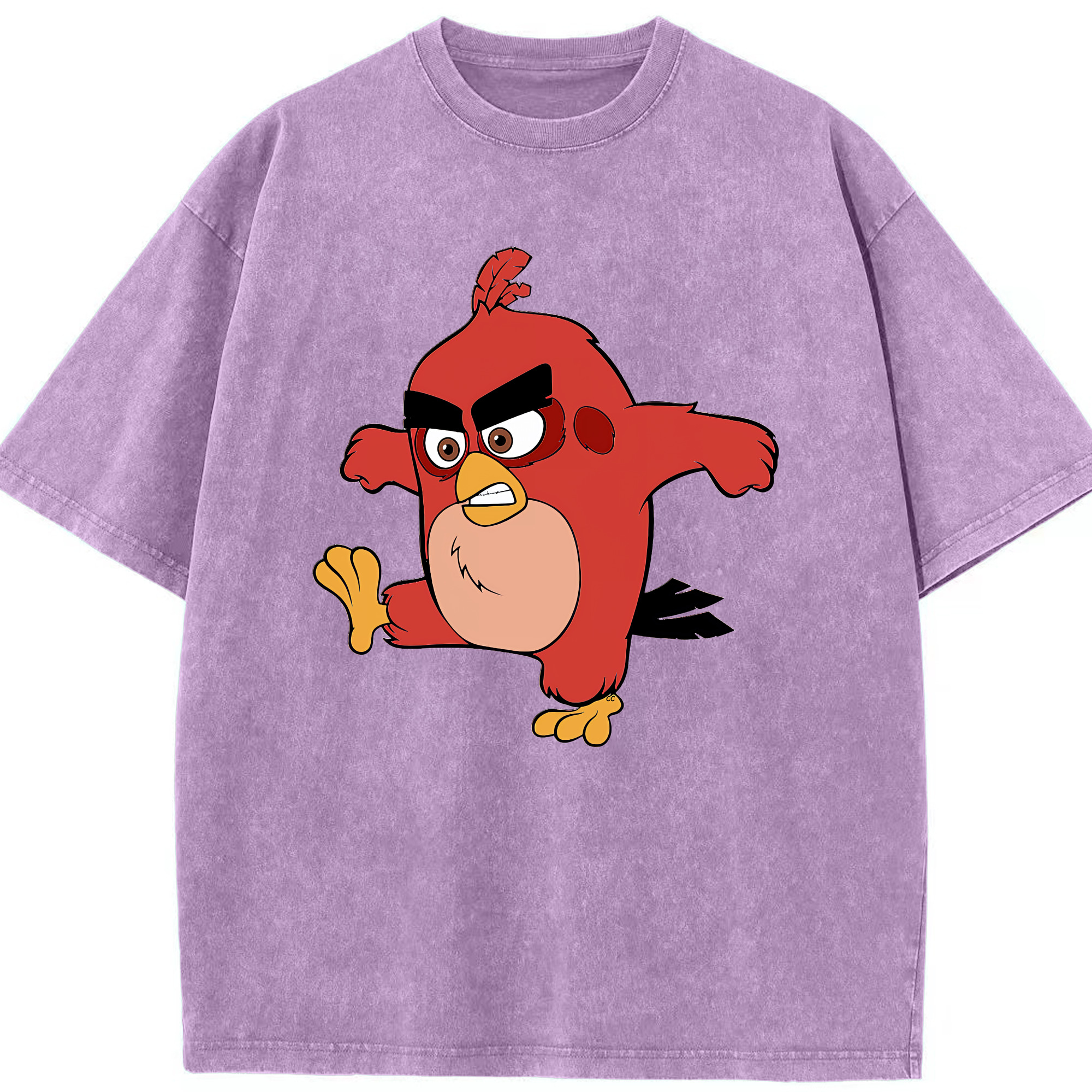 （画像用） Angry Birds アングリーバード 綿100% ヴィンテージ風 半袖Tシャツ（フロントプリント）