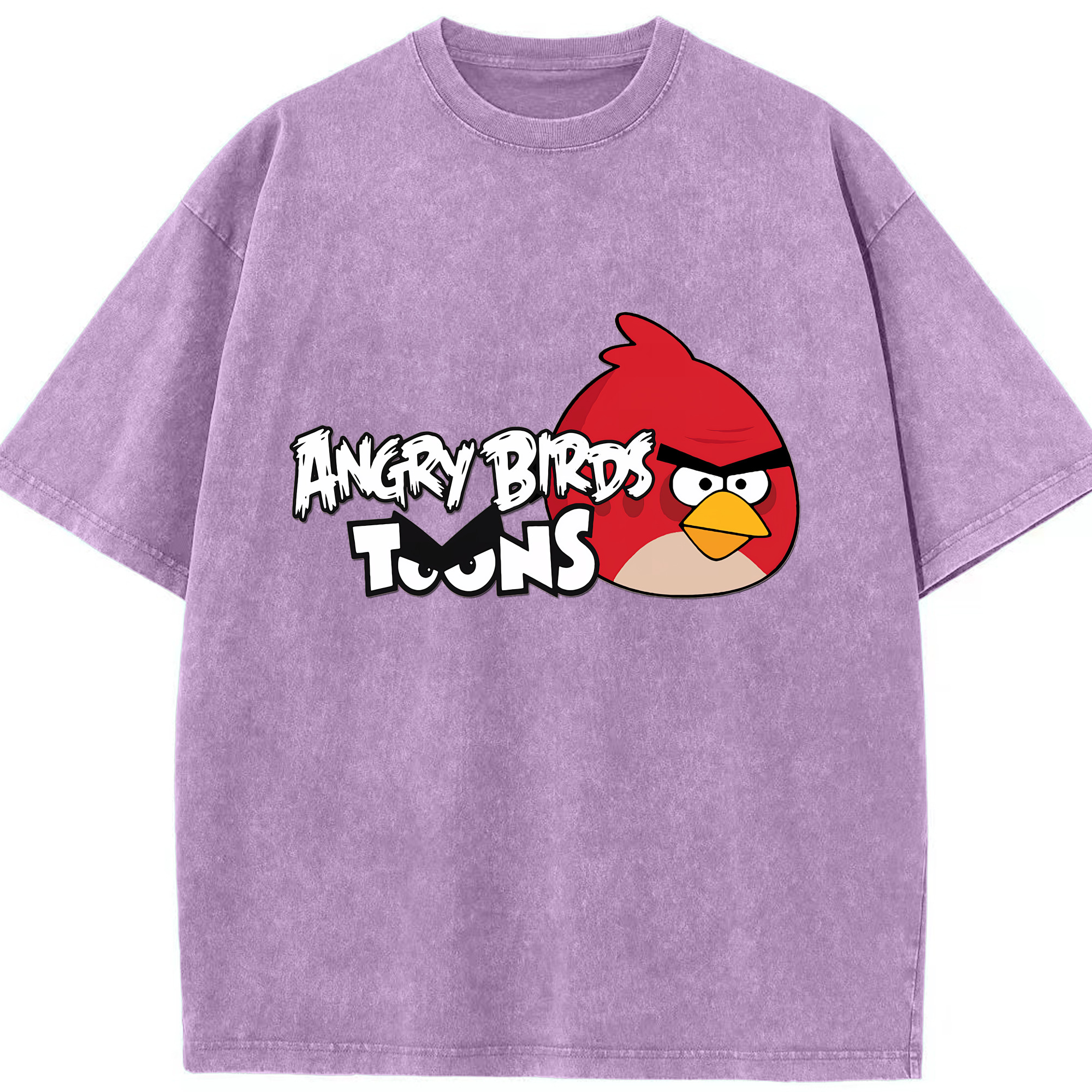 （画像用） Angry Birds アングリーバード 綿100% ヴィンテージ風 半袖Tシャツ（フロントプリント）