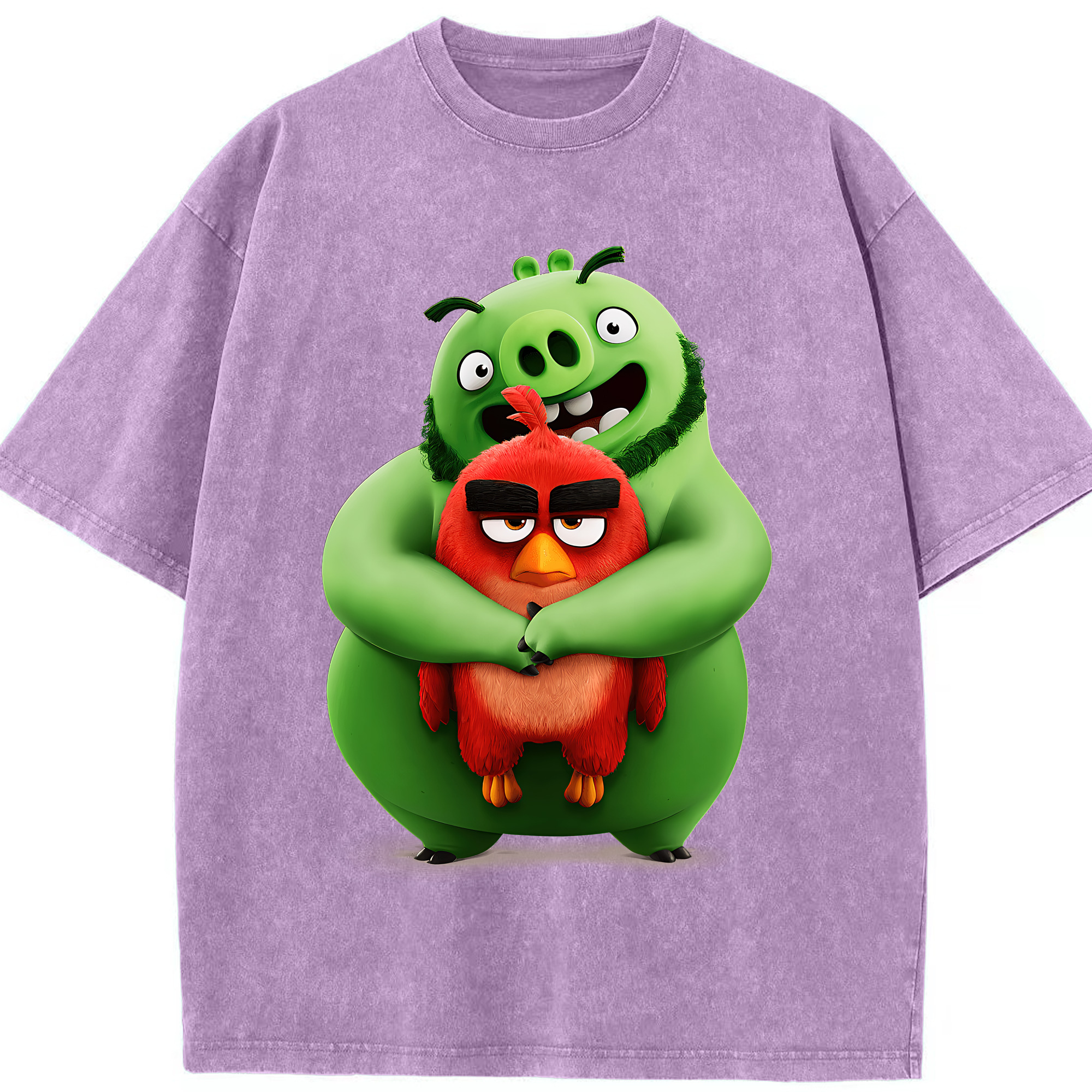 （画像用） Angry Birds アングリーバード 綿100% ヴィンテージ風 半袖Tシャツ（フロントプリント）