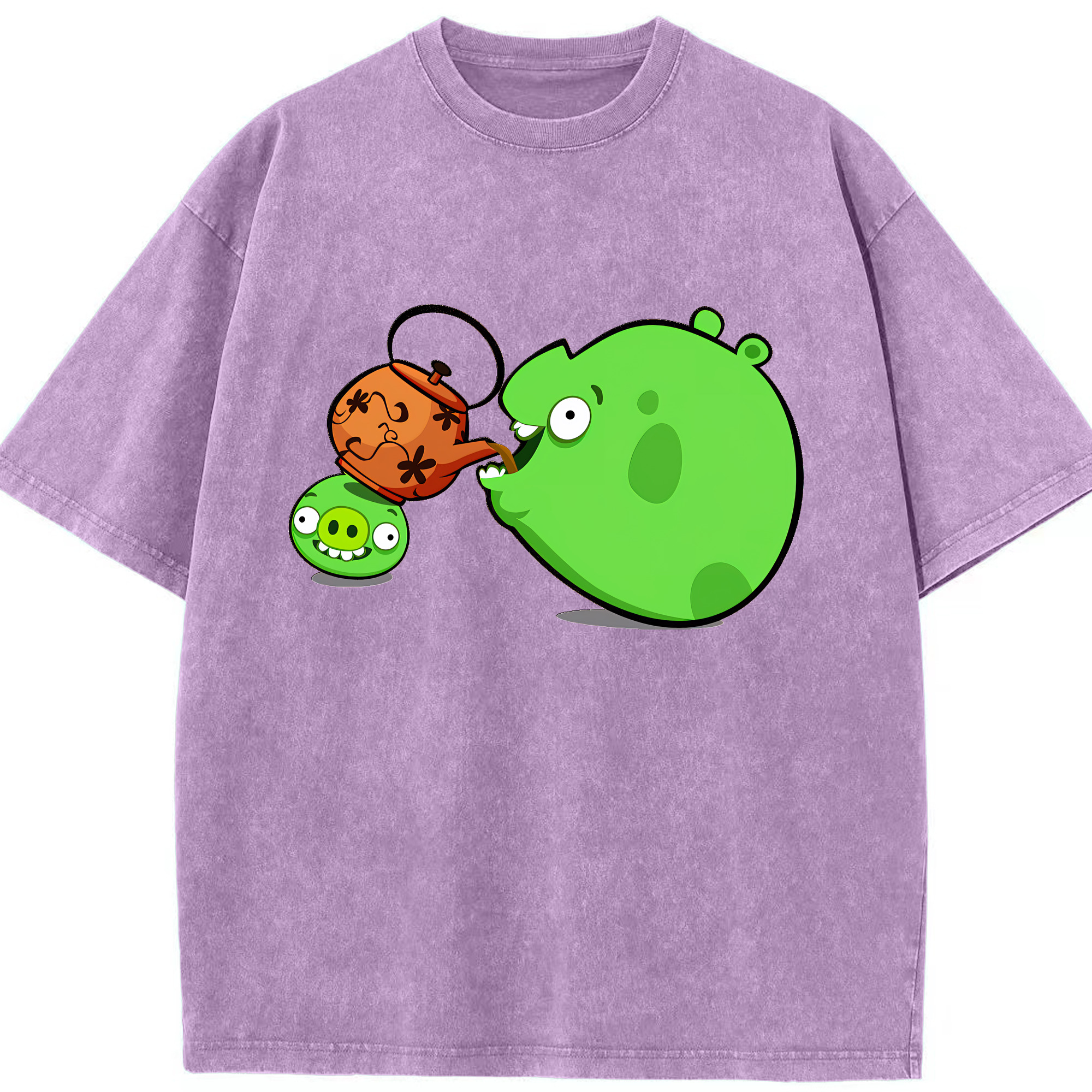 （画像用） Angry Birds アングリーバード 綿100% ヴィンテージ風 半袖Tシャツ（フロントプリント）