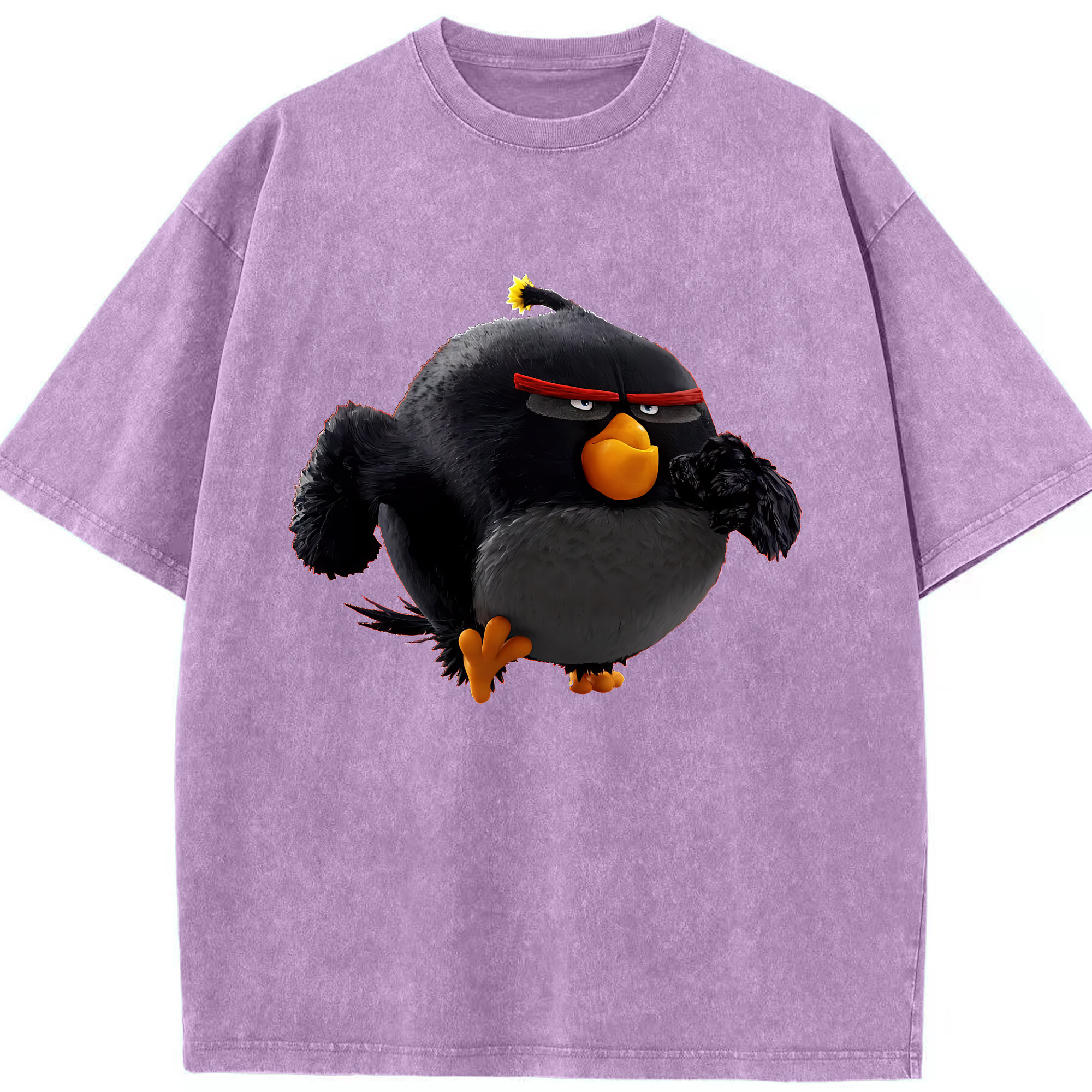 （画像用） Angry Birds アングリーバード 綿100% ヴィンテージ風 半袖Tシャツ（フロントプリント）