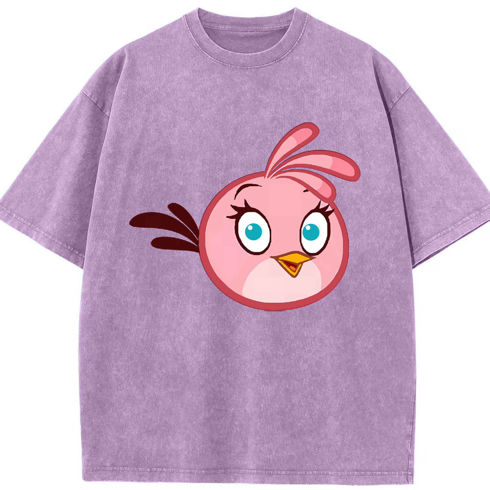 （画像用） Angry Birds アングリーバード 綿100% ヴィンテージ風 半袖Tシャツ（フロントプリント）
