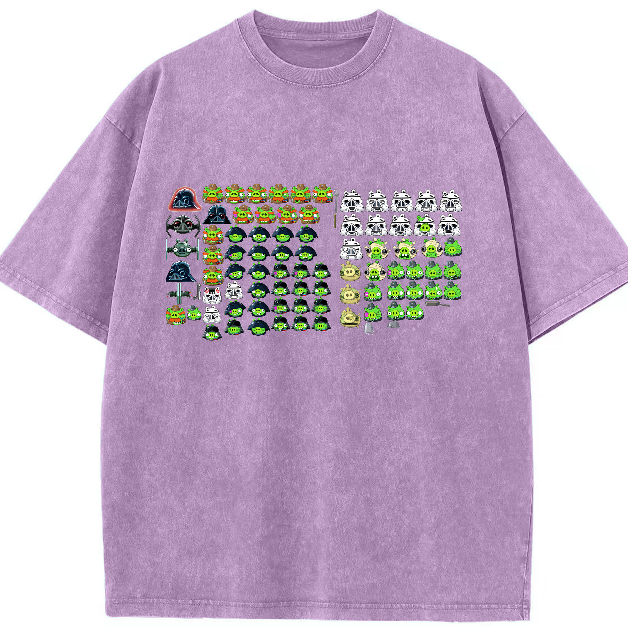 （画像用） Angry Birds アングリーバード 綿100% ヴィンテージ風 半袖Tシャツ（フロントプリント）