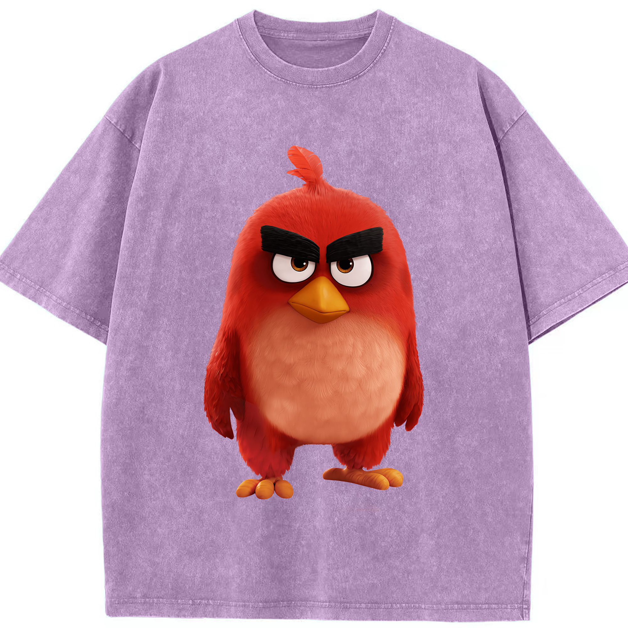 （画像用） Angry Birds アングリーバード 綿100% ヴィンテージ風 半袖Tシャツ（フロントプリント）