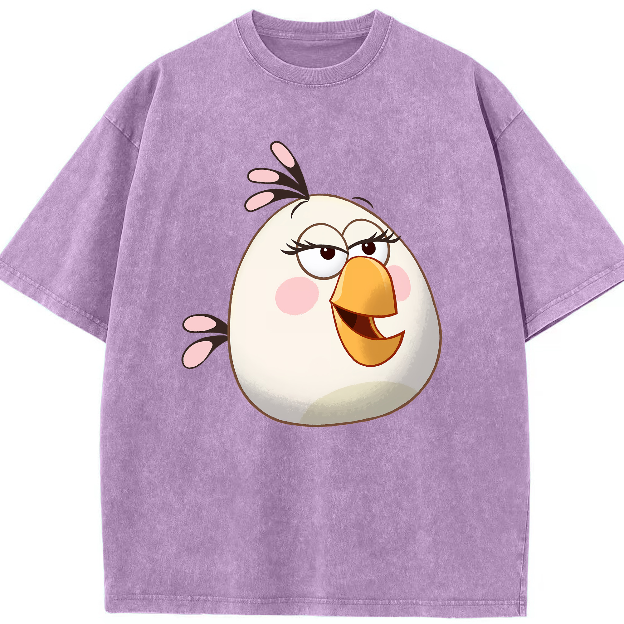 （画像用） Angry Birds アングリーバード 綿100% ヴィンテージ風 半袖Tシャツ（フロントプリント）