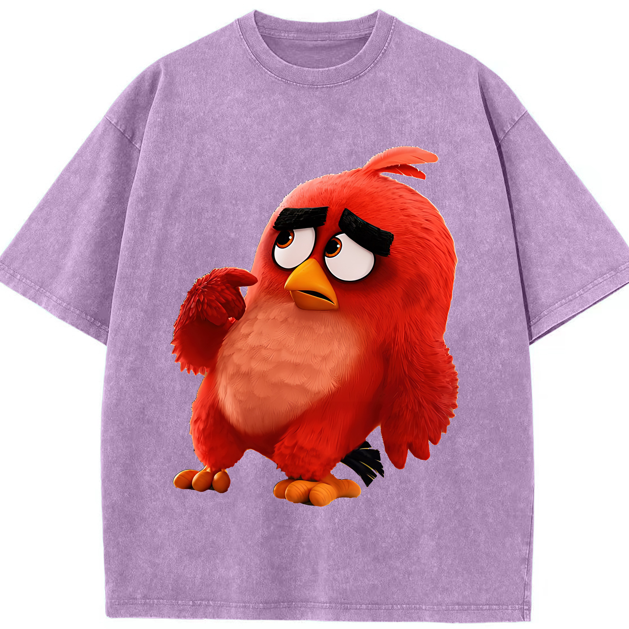 （画像用） Angry Birds アングリーバード 綿100% ヴィンテージ風 半袖Tシャツ（フロントプリント）