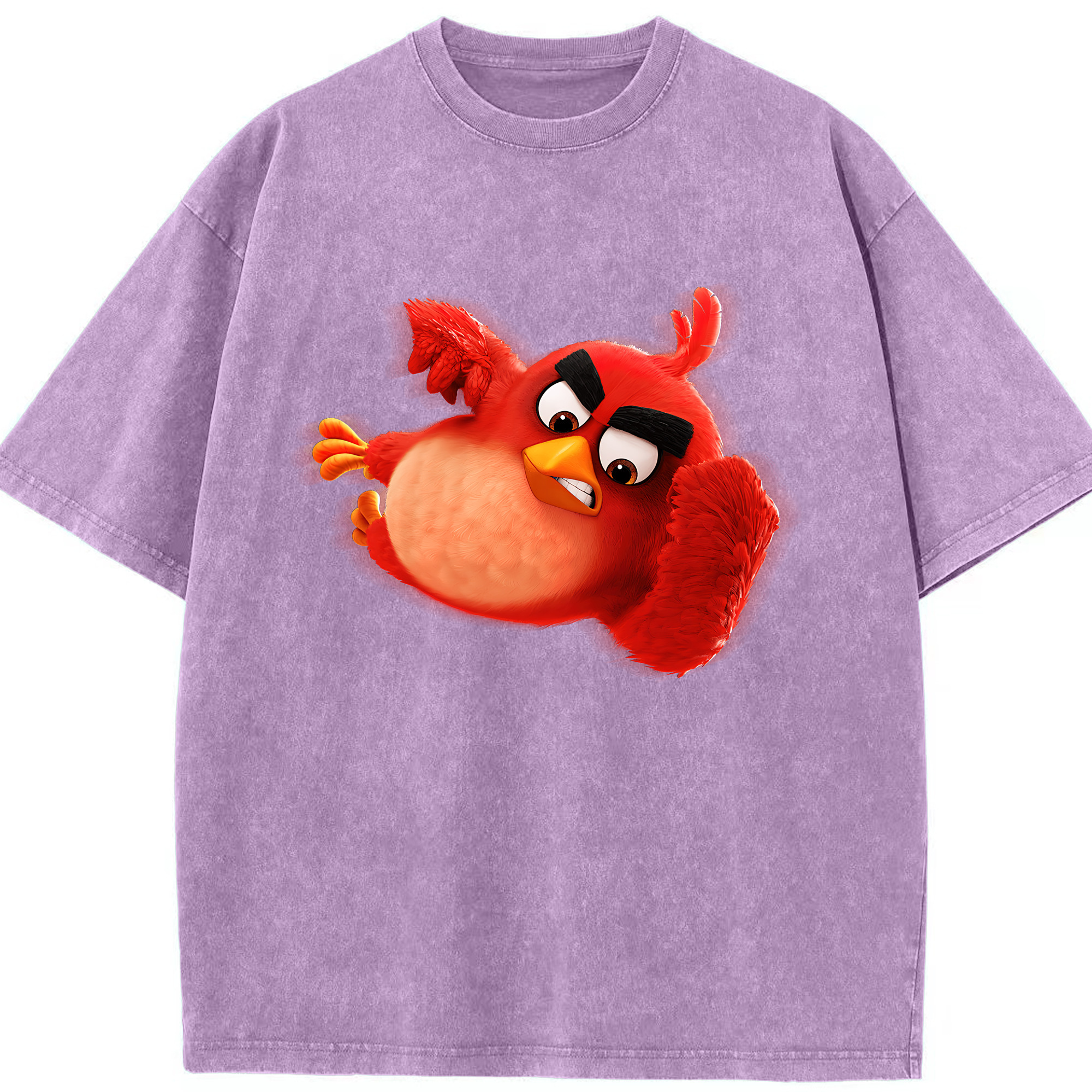 （画像用） Angry Birds アングリーバード 綿100% ヴィンテージ風 半袖Tシャツ（フロントプリント）