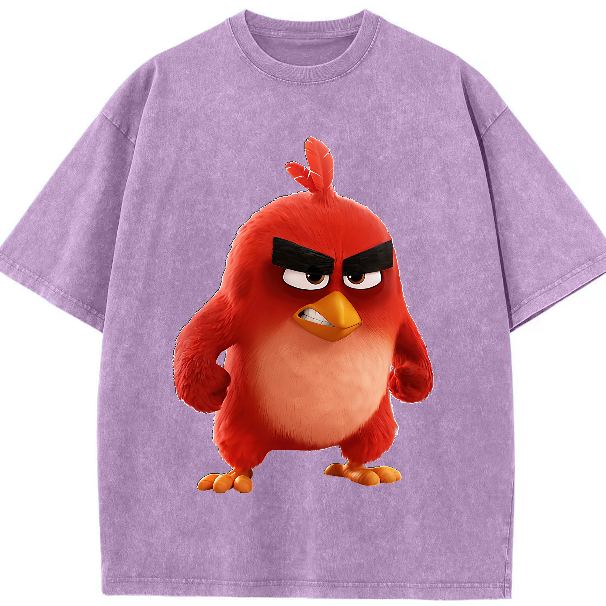 （画像用） Angry Birds アングリーバード 綿100% ヴィンテージ風 半袖Tシャツ（フロントプリント）