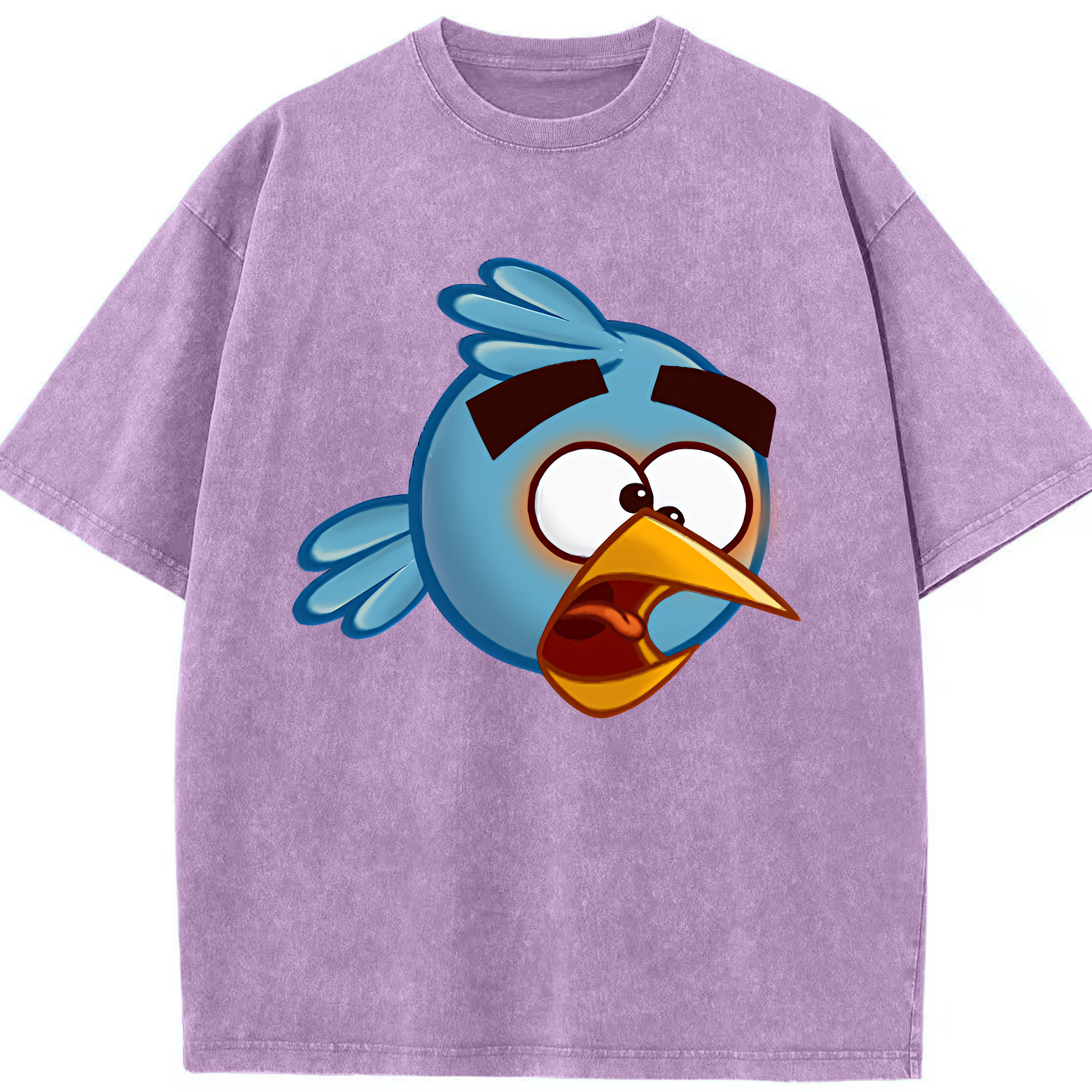 （画像用） Angry Birds アングリーバード 綿100% ヴィンテージ風 半袖Tシャツ（フロントプリント）