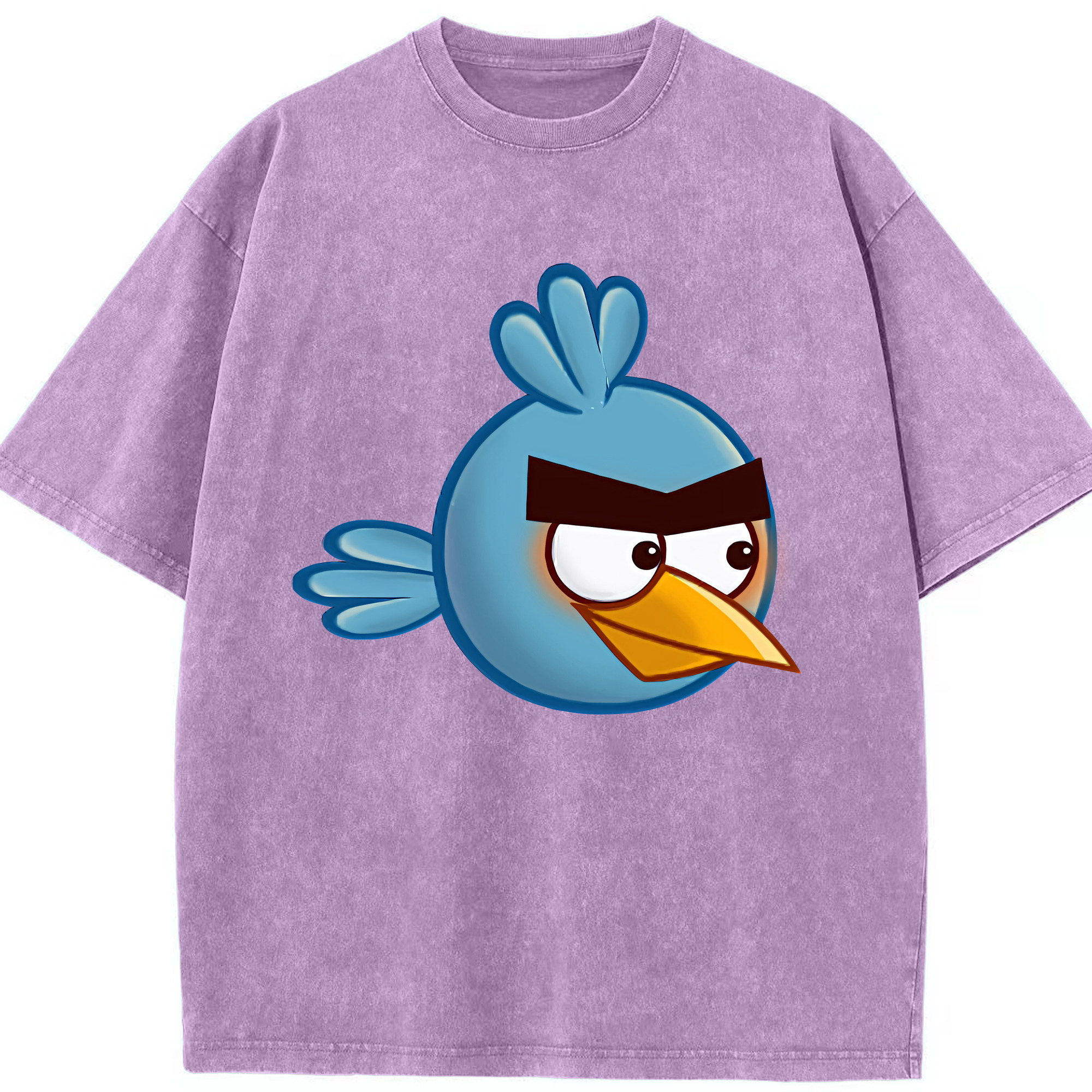 （画像用） Angry Birds アングリーバード 綿100% ヴィンテージ風 半袖Tシャツ（フロントプリント）